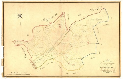 Plan napoléonien, atlas-E1 Laurandane, Sauvagnas