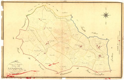 Plan napoléonien, atlas-E2 Laurandane, Sauvagnas