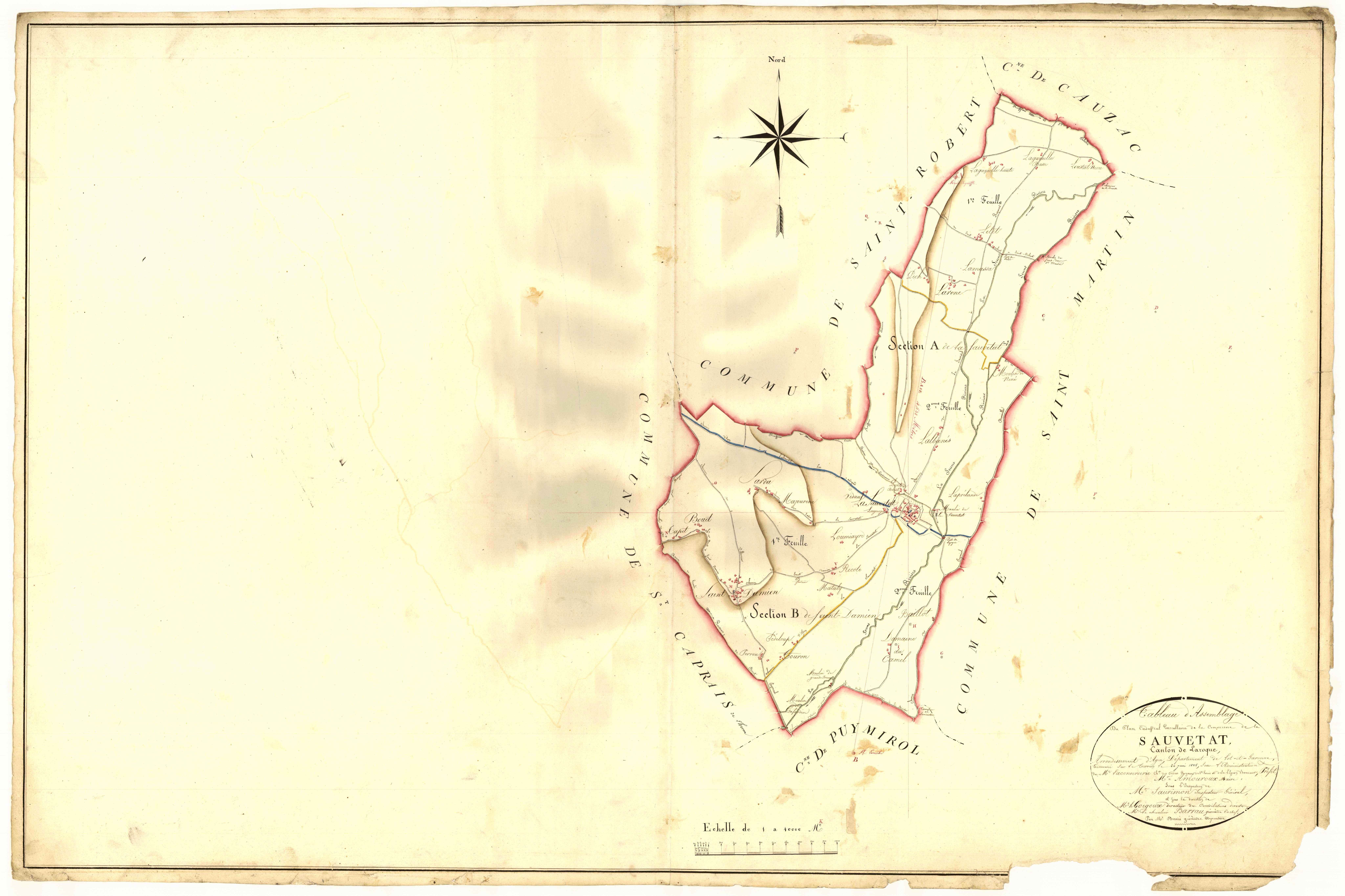 Plan napoléonien, atlas-TA, Sauvetat-de-Savères (La)