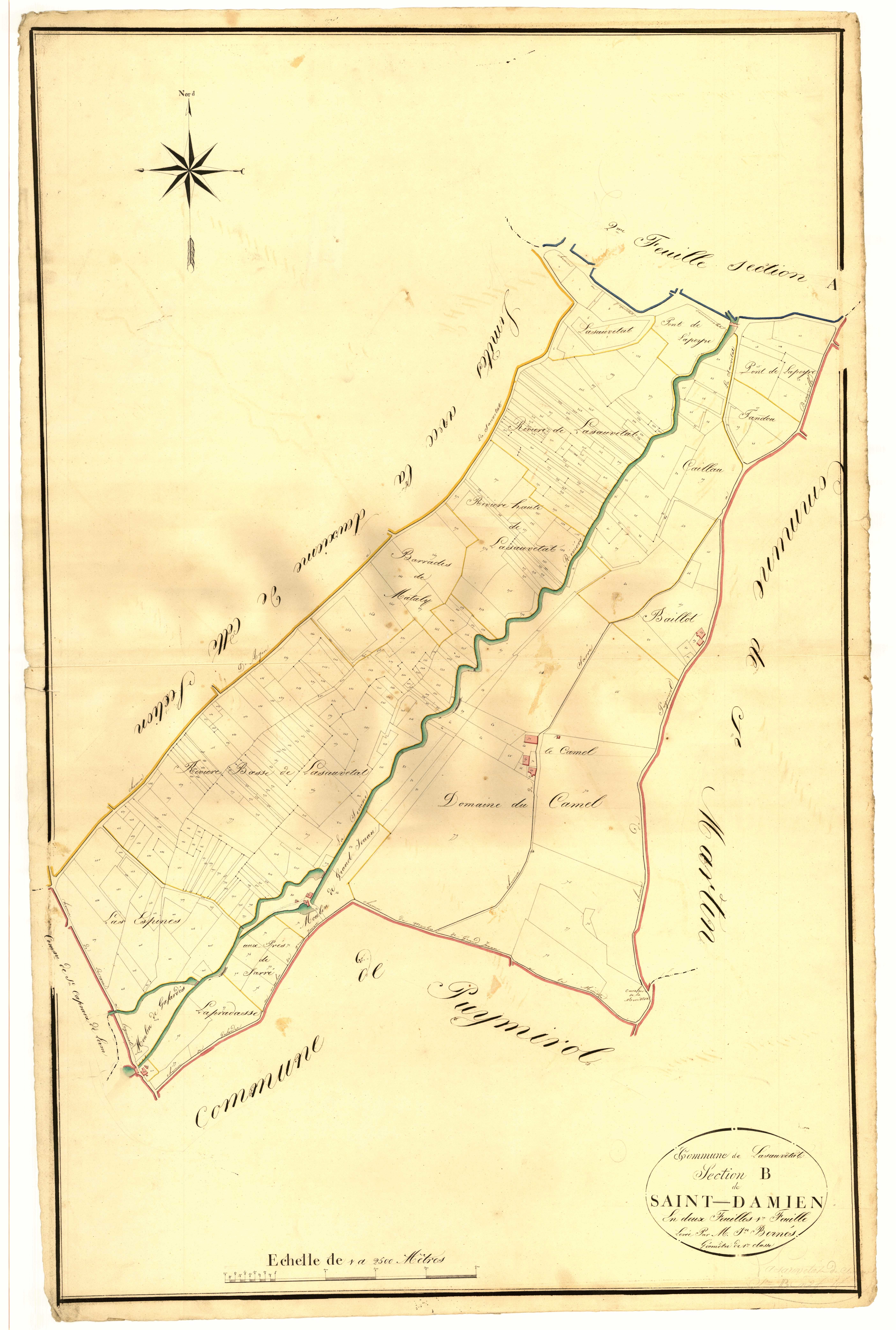 Plan napoléonien, atlas-B1 Saint-Damien, Sauvetat-de-Savères (La)