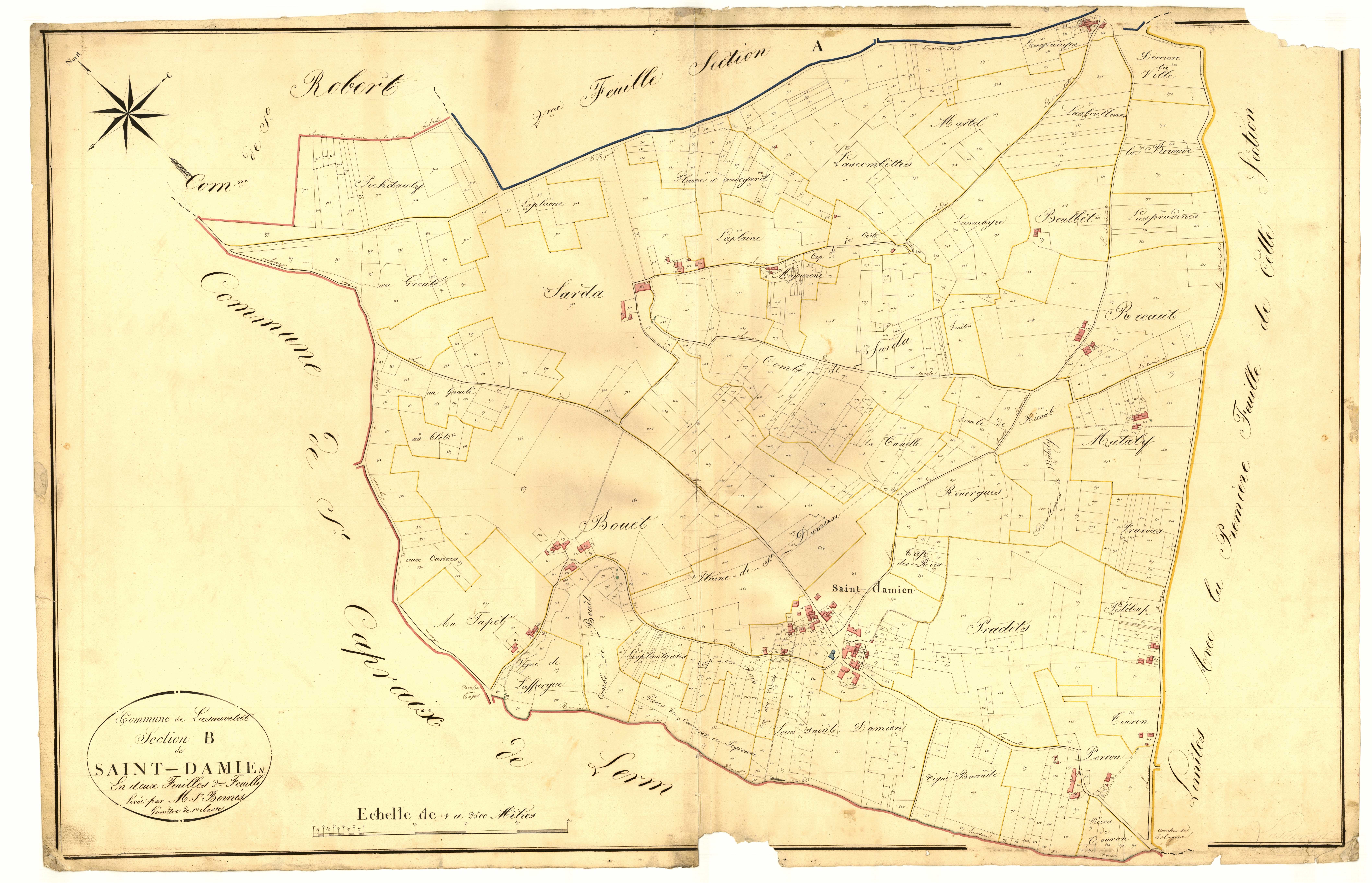 Plan napoléonien, atlas-B2 Saint-Damien, Sauvetat-de-Savères (La)