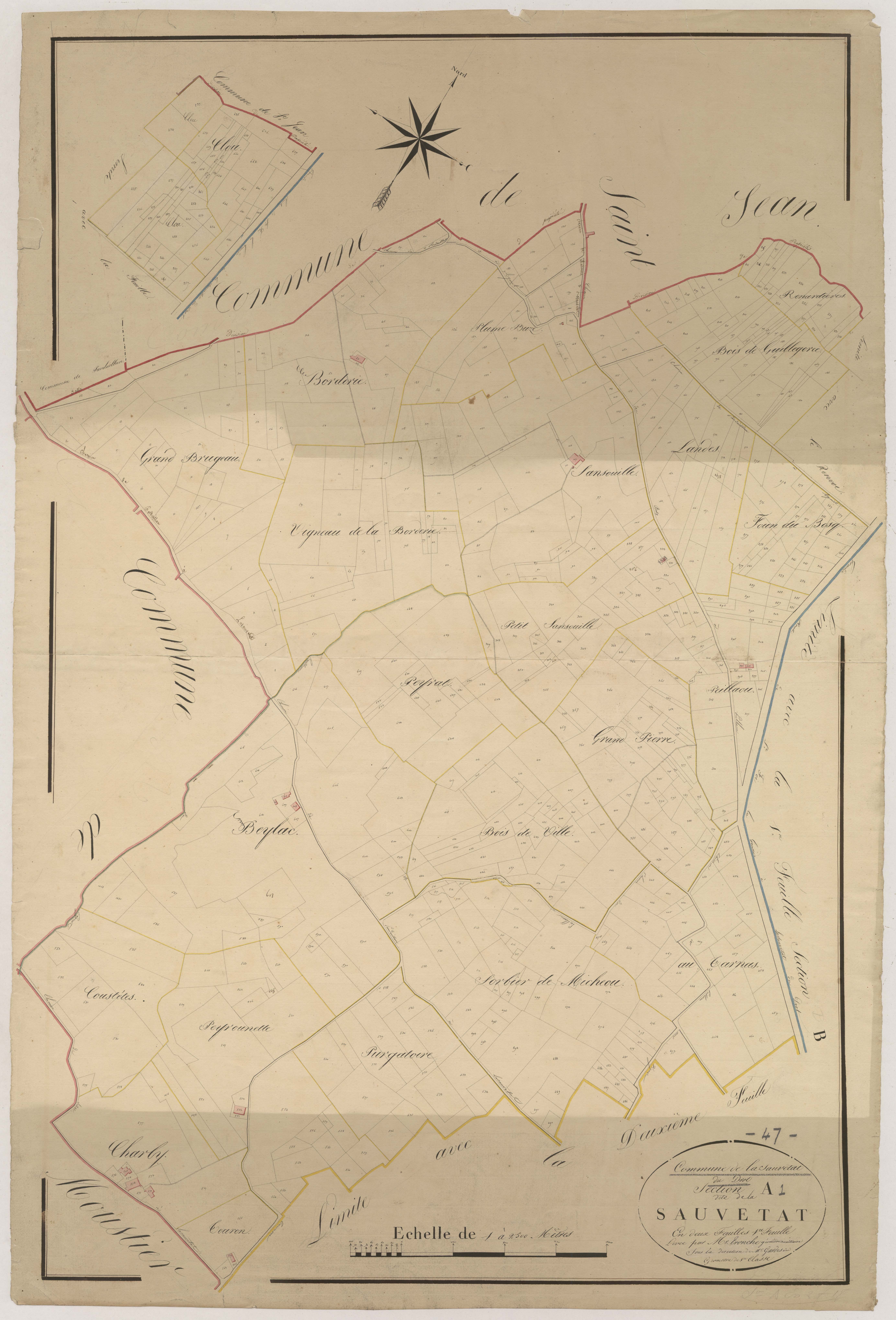 Plan napoléonien, atlas-A1 La Sauvetat, Sauvetat-du-Dropt (La)