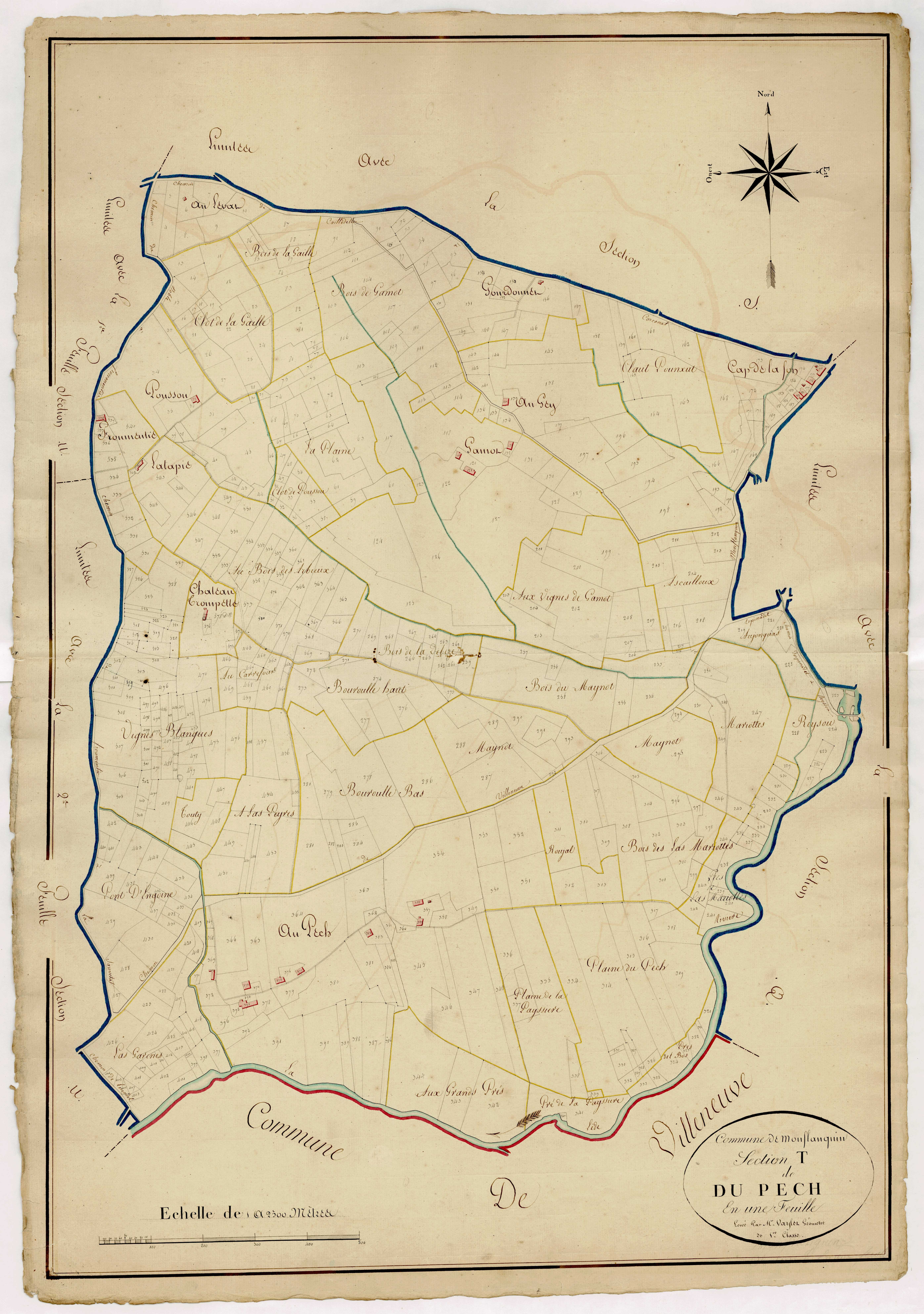 Plan napoléonien, atlas-T Le Pech, Sauvetat-sur-Lède (La)