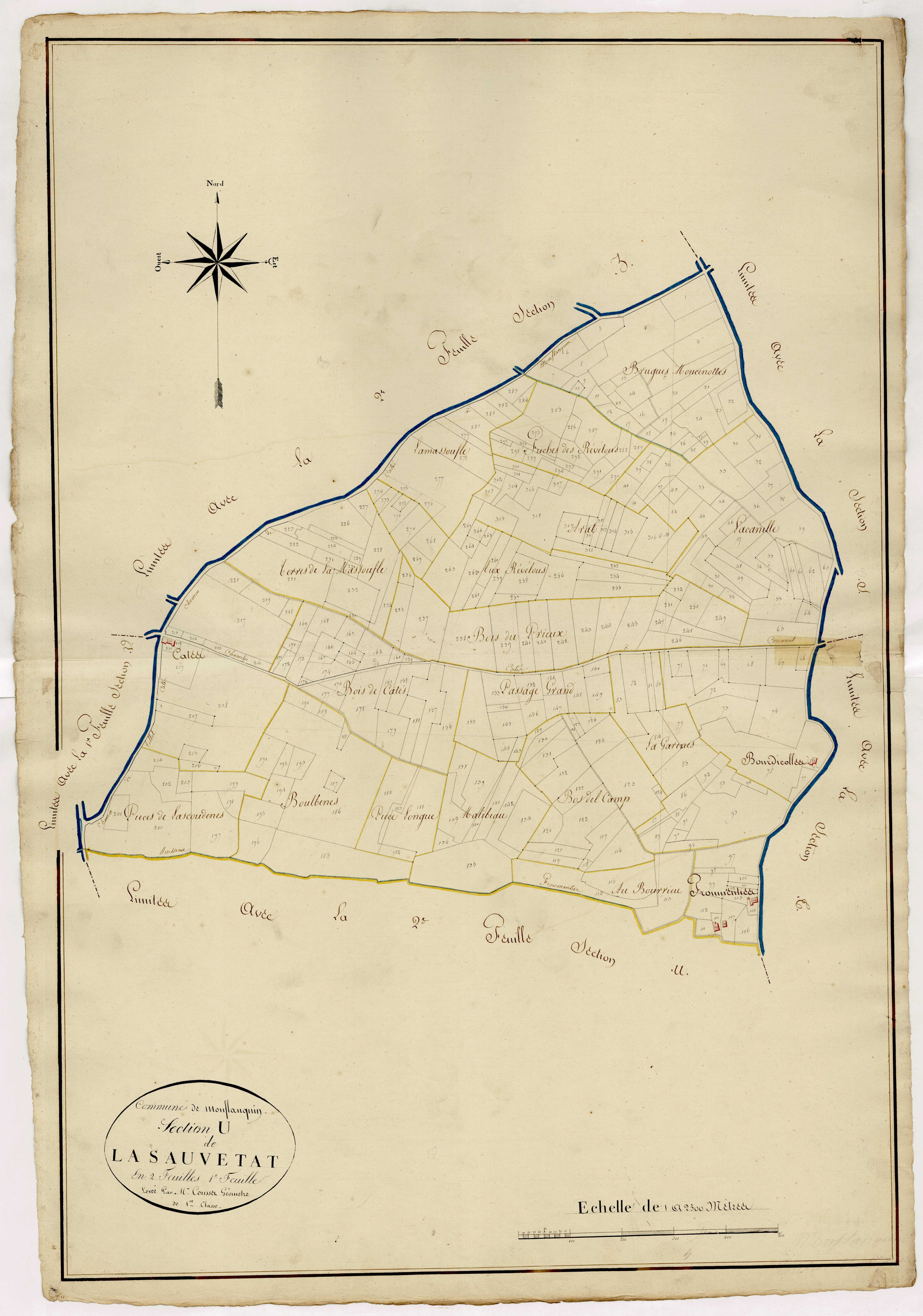Plan napoléonien, atlas-U1 La Sauvetat, Sauvetat-sur-Lède (La)