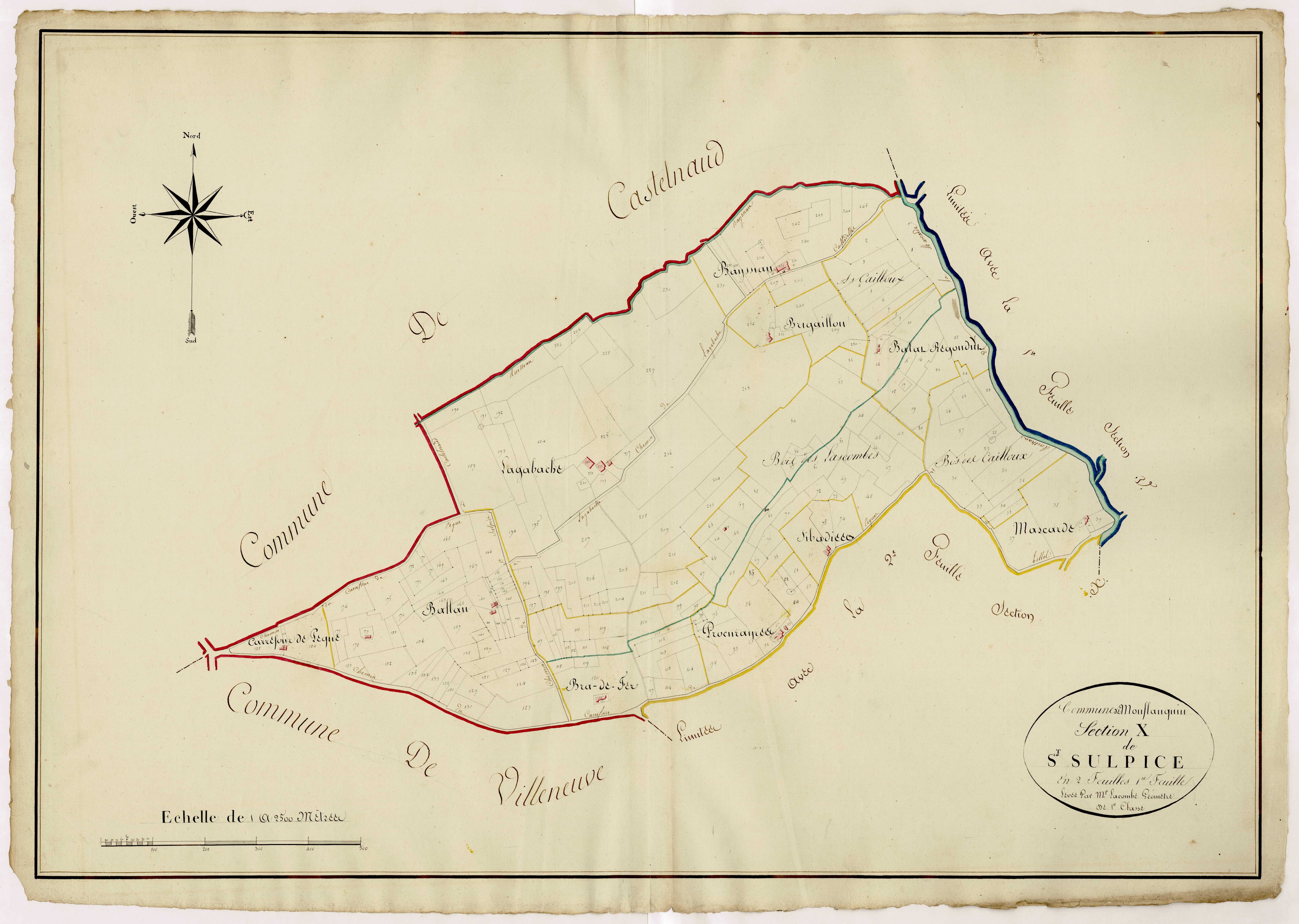Plan napoléonien, atlas-X1 Saint-Sulpice, Sauvetat-sur-Lède (La)