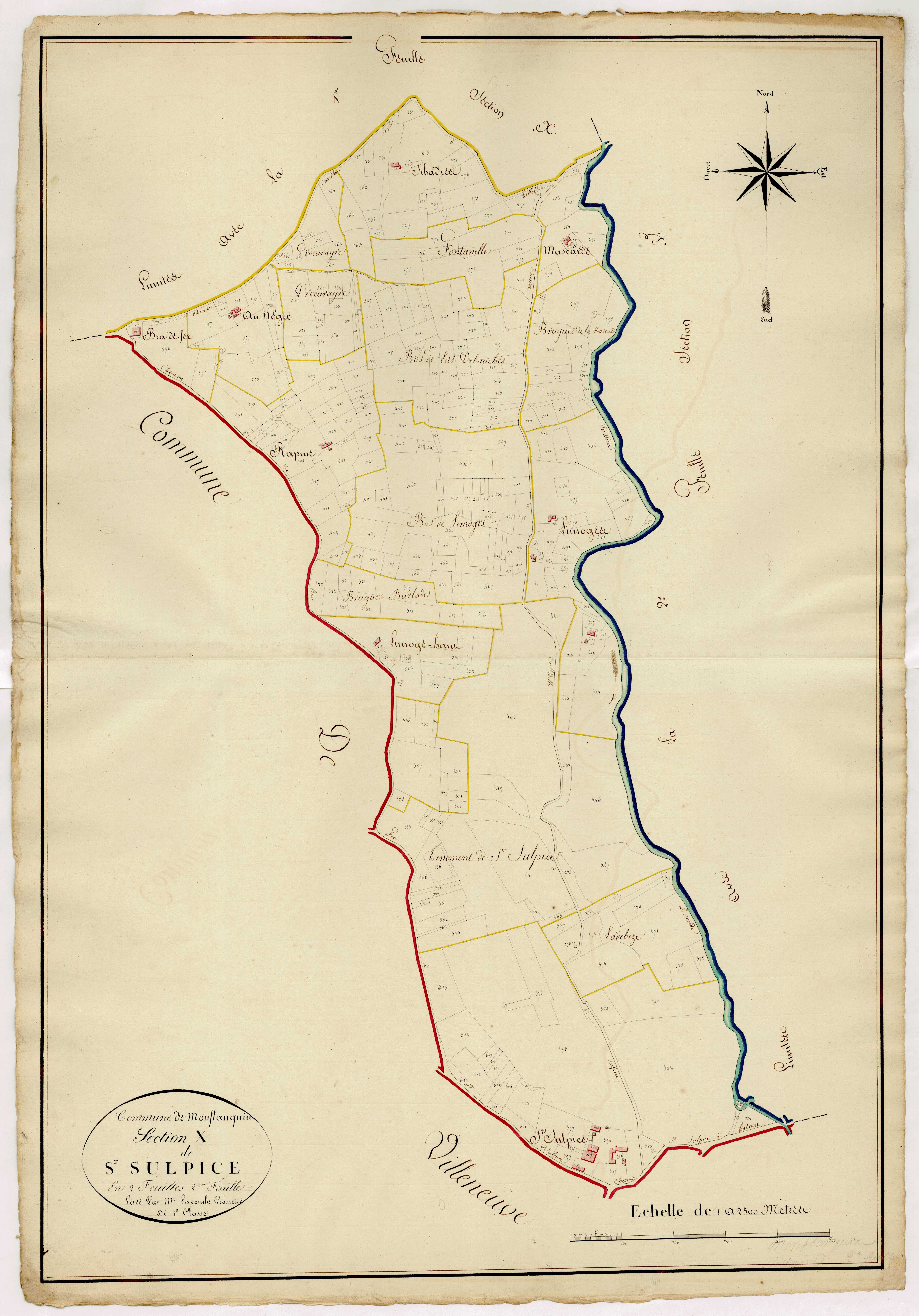 Plan napoléonien, atlas-X2 Saint-Sulpice, Sauvetat-sur-Lède (La)
