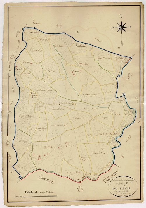 Plan napoléonien, atlas-T Le Pech, Sauvetat-sur-Lède (La)