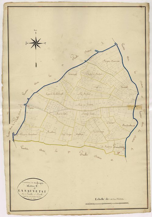 Plan napoléonien, atlas-U1 La Sauvetat, Sauvetat-sur-Lède (La)