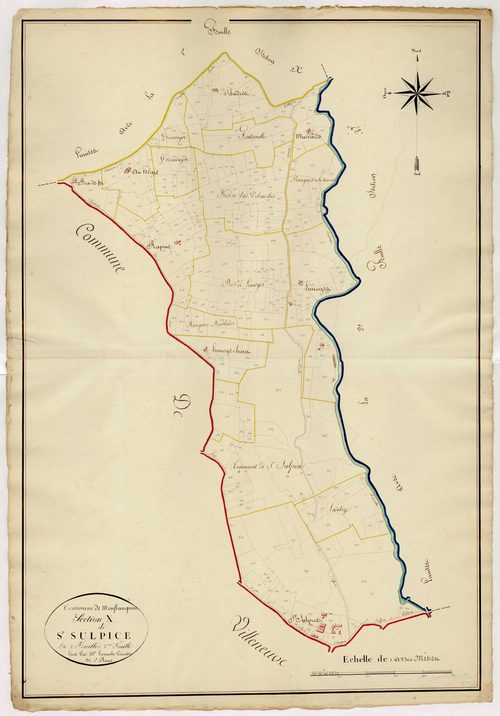 Plan napoléonien, atlas-X2 Saint-Sulpice, Sauvetat-sur-Lède (La)
