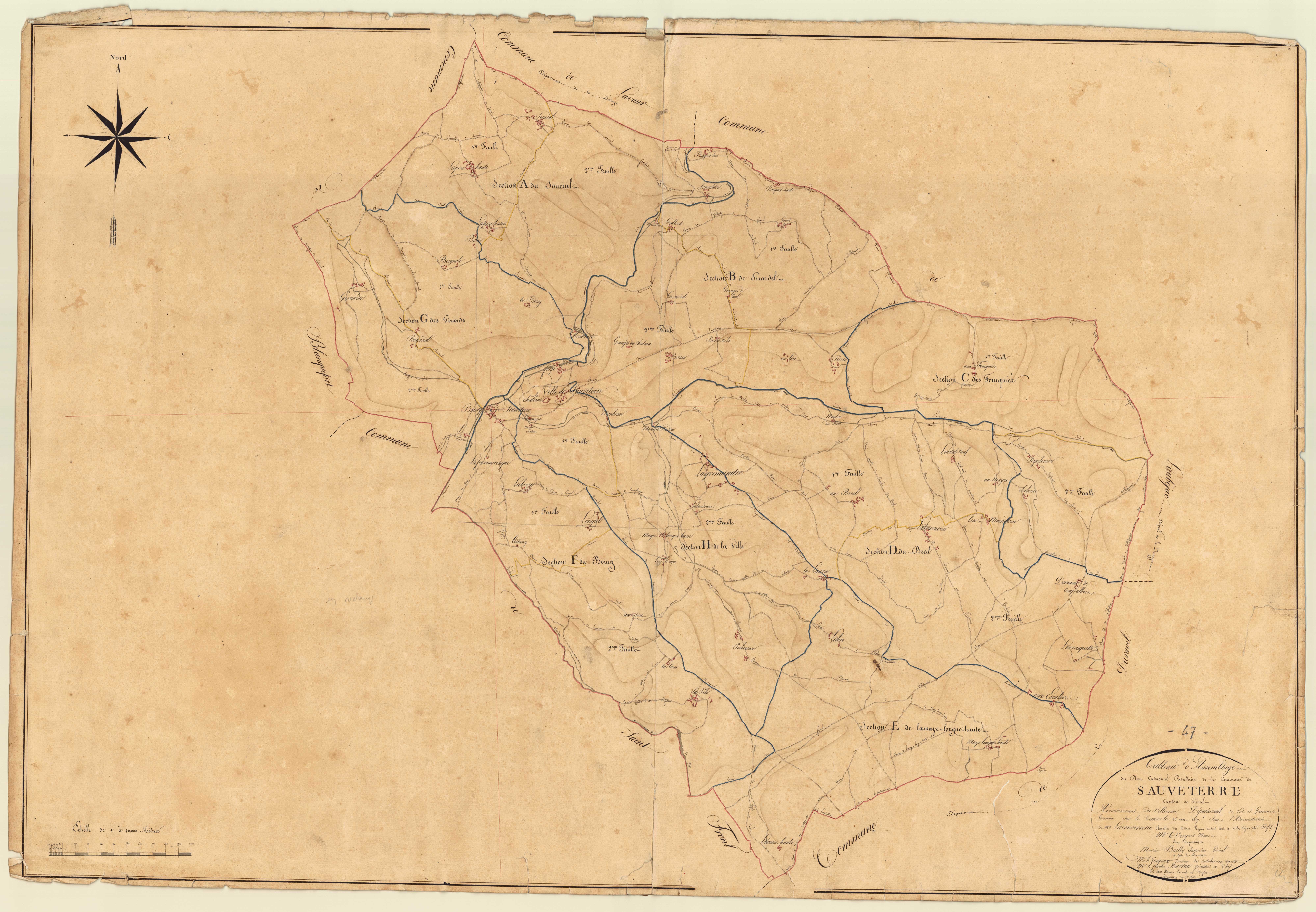 Plan napoléonien, atlas-TA, Sauveterre-la-Lémance