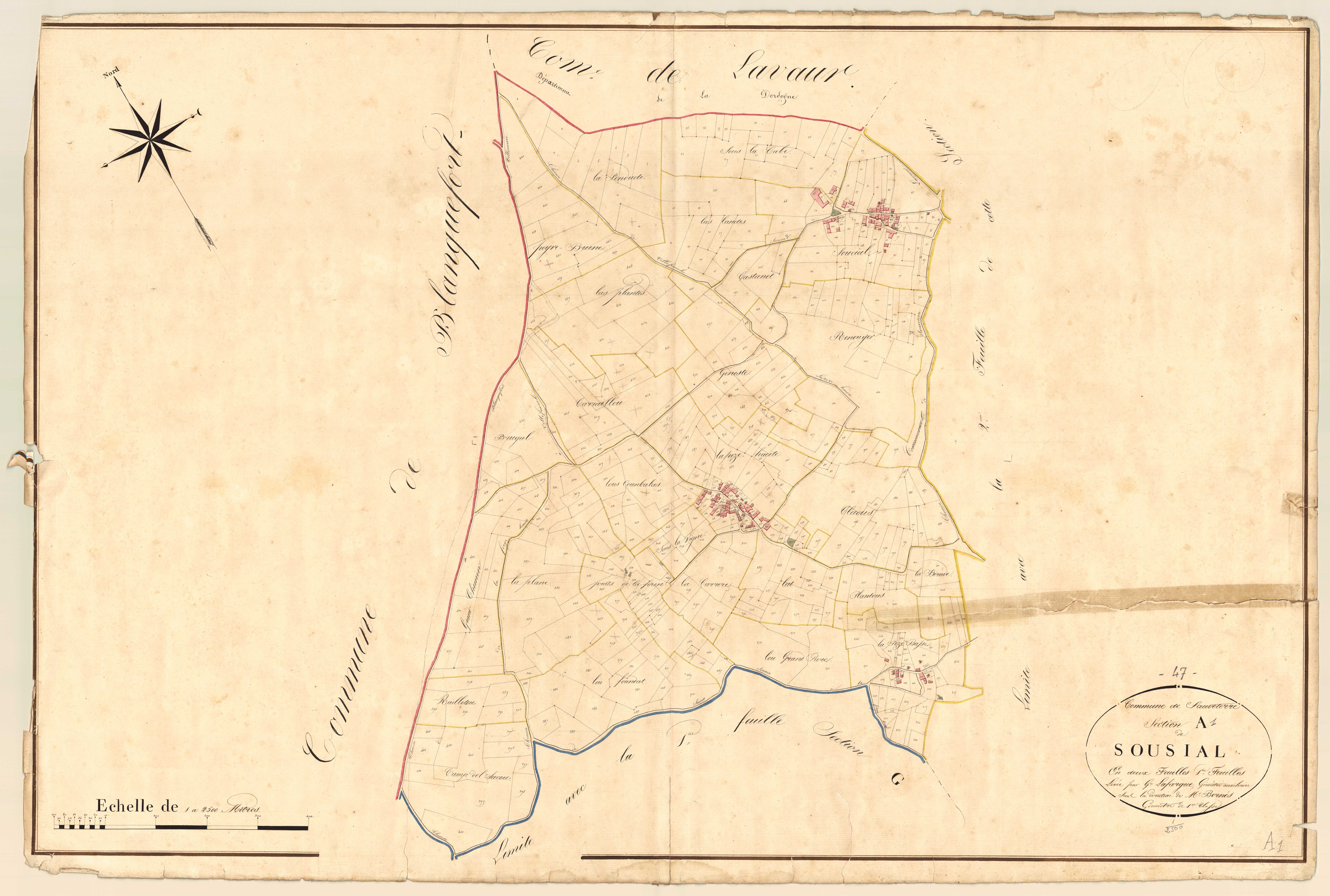Plan napoléonien, atlas-A1 Sousial, Sauveterre-la-Lémance