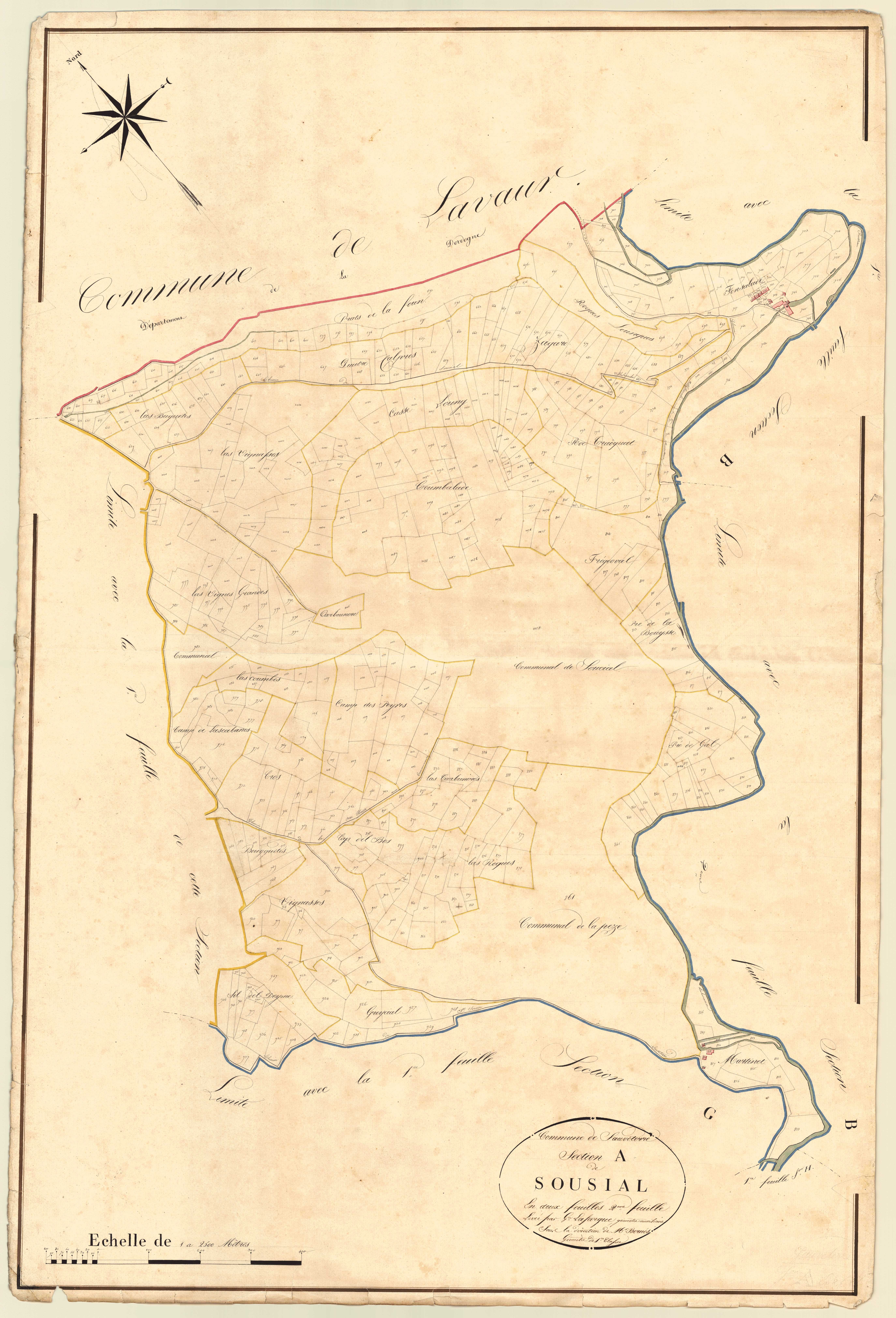 Plan napoléonien, atlas-A2 Sousial, Sauveterre-la-Lémance