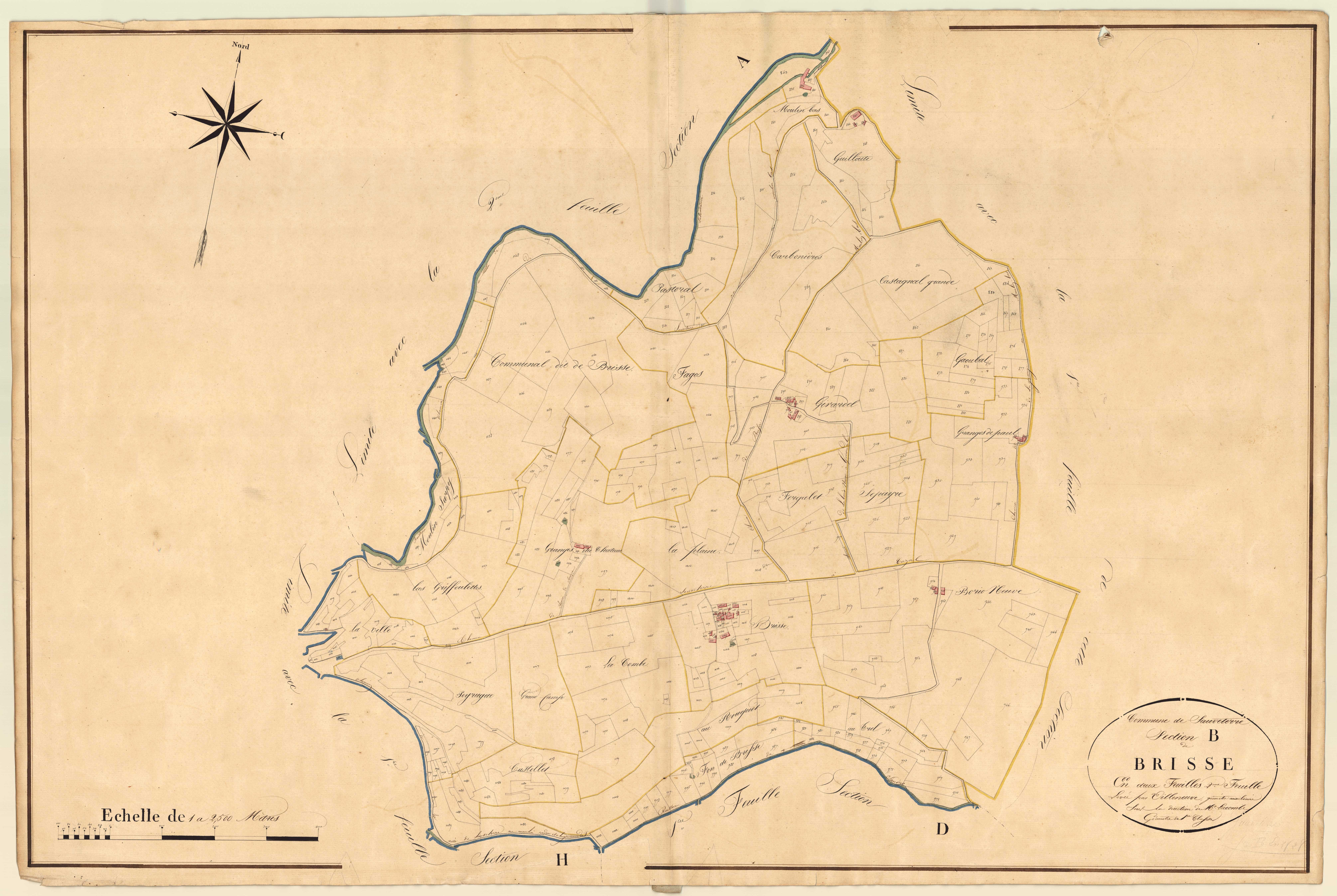 Plan napoléonien, atlas-B2 Brisse, Sauveterre-la-Lémance