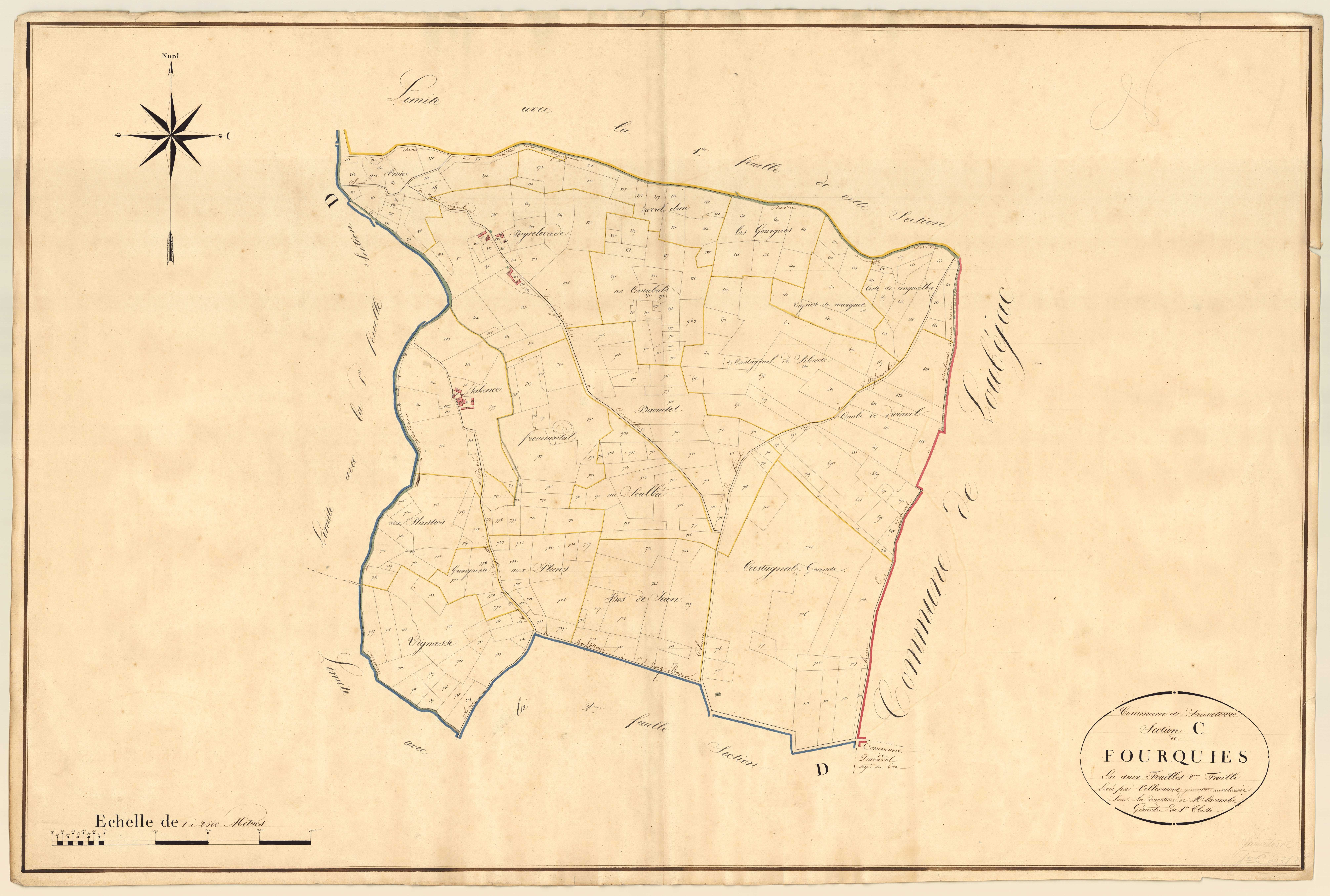 Plan napoléonien, atlas-C2 Fourquiès, Sauveterre-la-Lémance