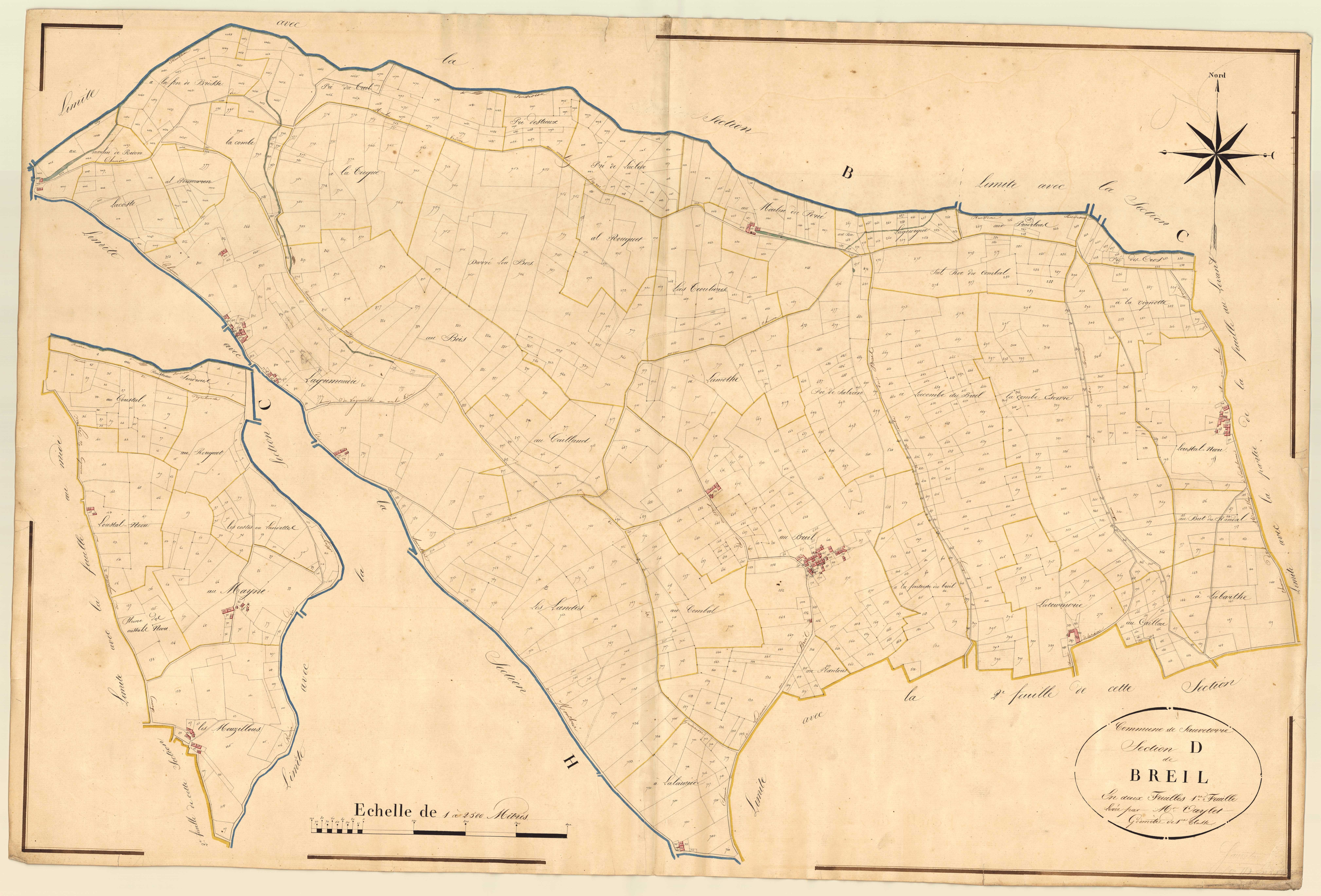 Plan napoléonien, atlas-D1 Breil, Sauveterre-la-Lémance