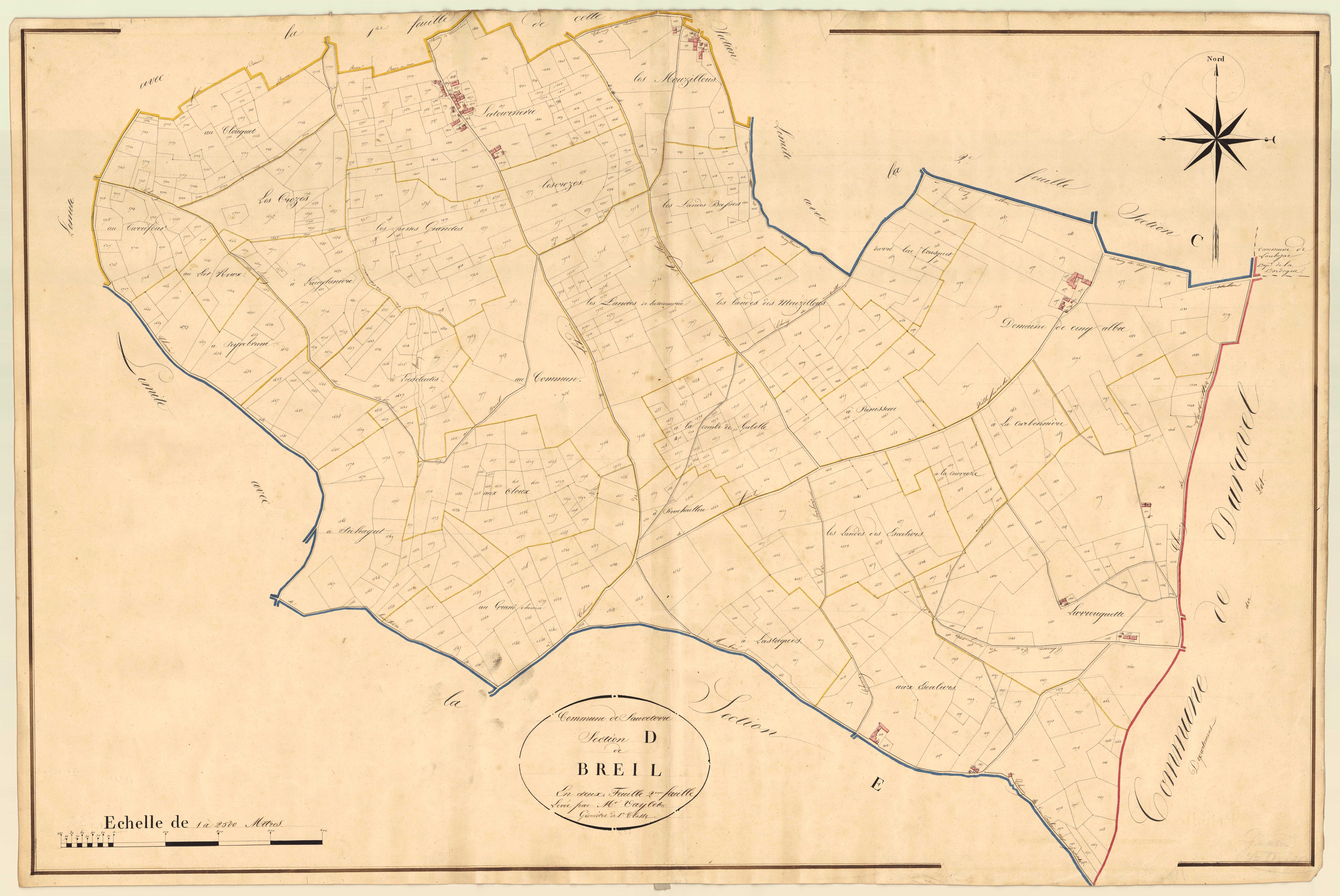 Plan napoléonien, atlas-D2 Breil, Sauveterre-la-Lémance