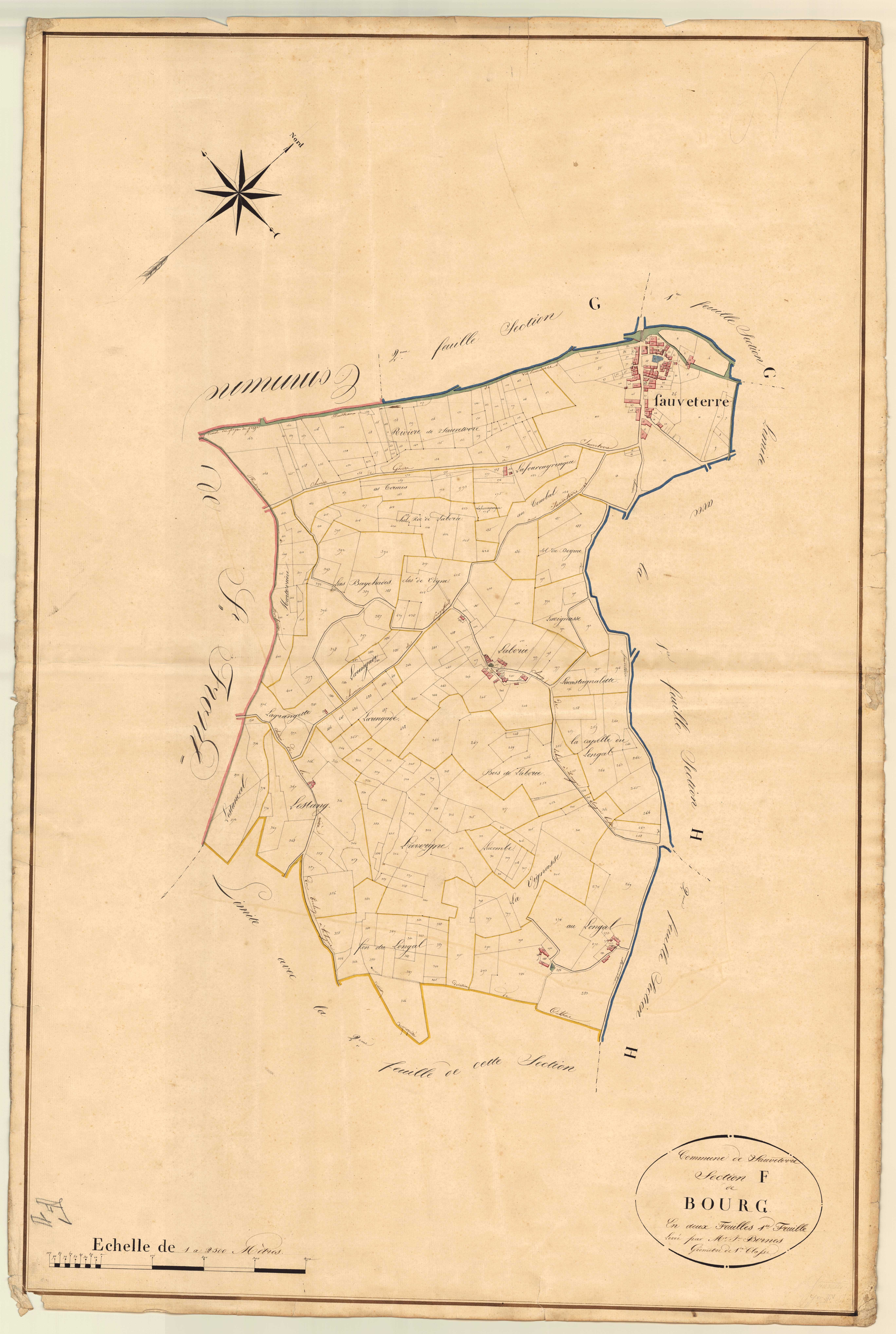 Plan napoléonien, atlas-F1 Bourg, Sauveterre-la-Lémance