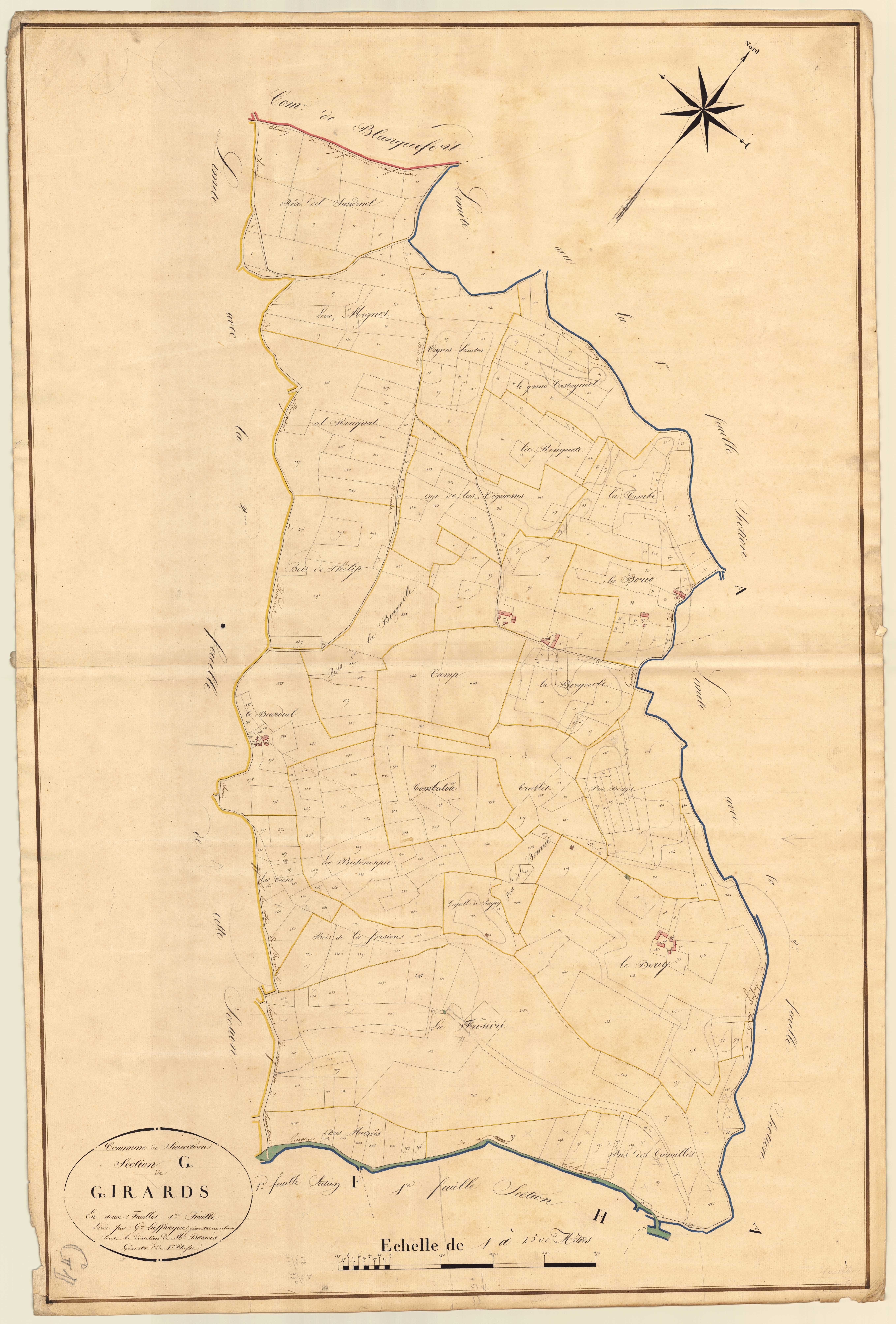 Plan napoléonien, atlas-G1 Girards, Sauveterre-la-Lémance