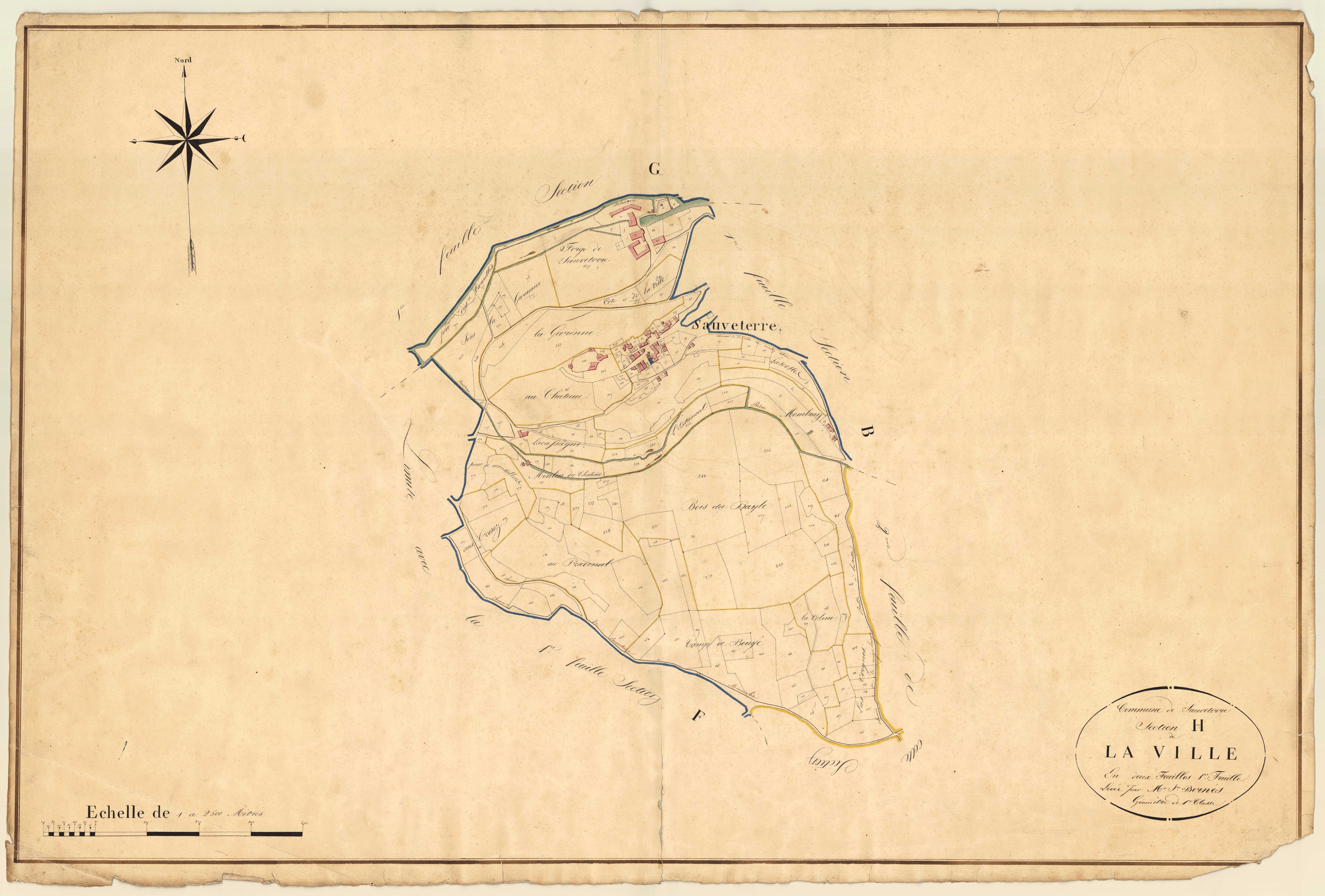 Plan napoléonien, atlas-H1 La Ville, Sauveterre-la-Lémance