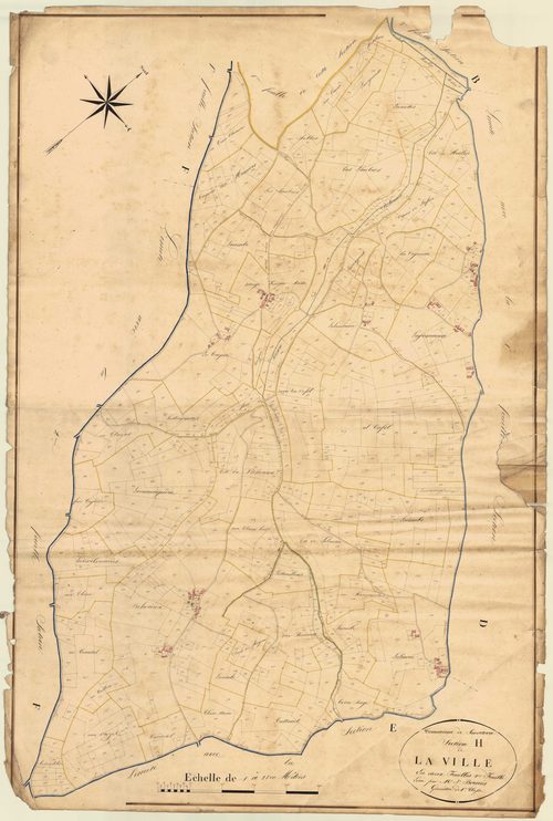 Plan napoléonien, atlas-H2 La Ville, Sauveterre-la-Lémance