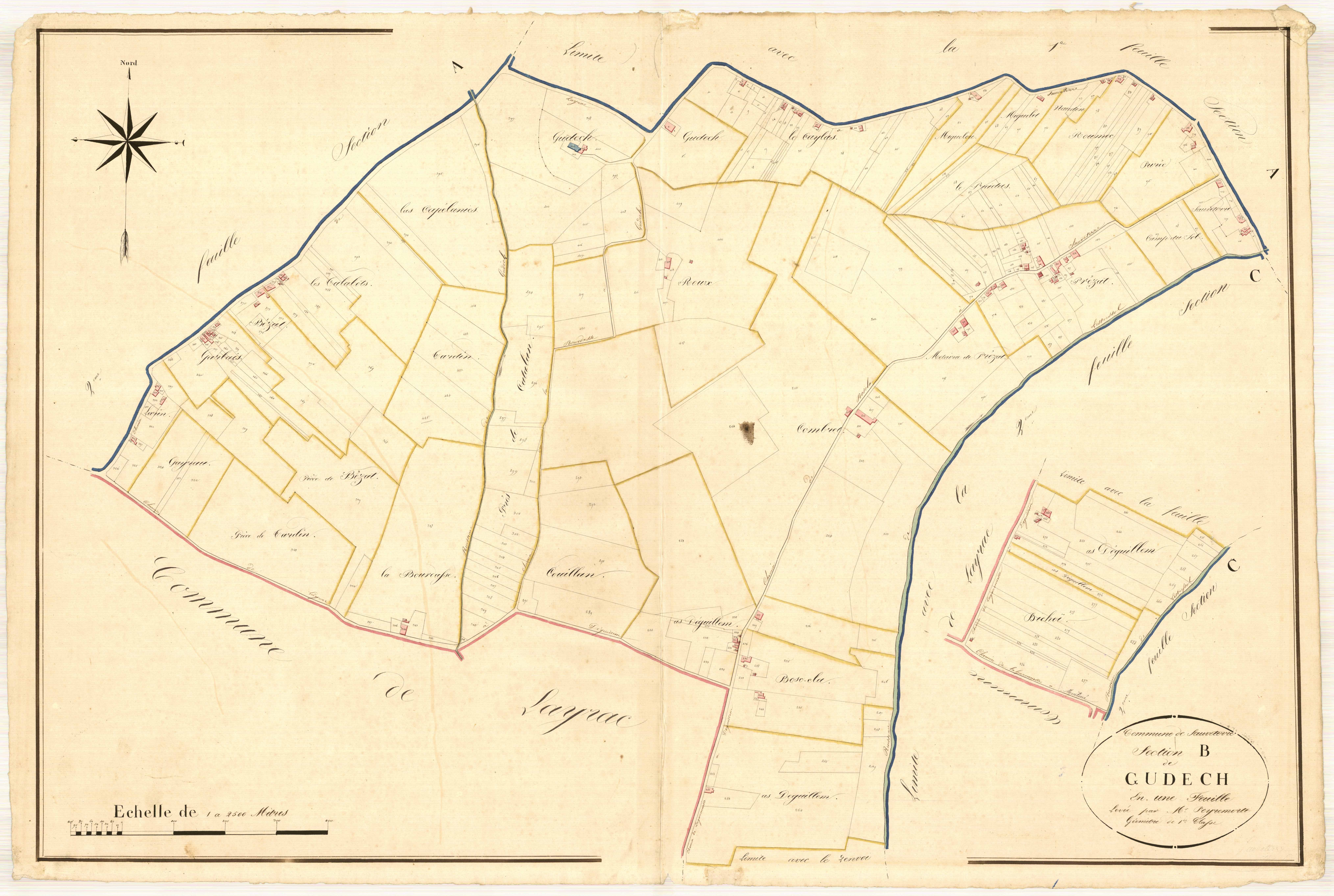 Plan napoléonien, atlas-B Gudech, Sauveterre-Saint-Denis