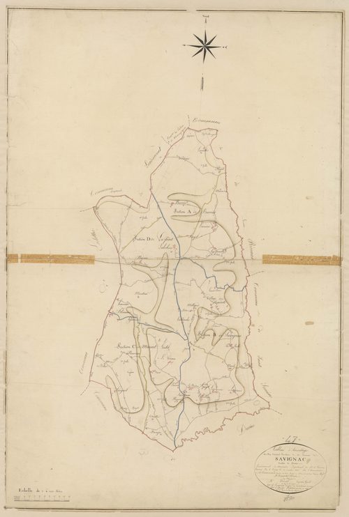 Plan napoléonien, atlas-TA, Savignac-de-Duras