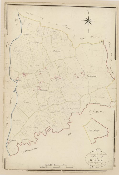 Plan napoléonien, atlas-B2 Le Bourg, Savignac-de-Duras