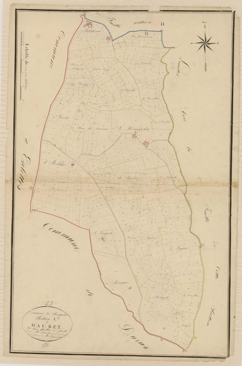 Plan napoléonien, atlas-C1 Mauret, Savignac-de-Duras