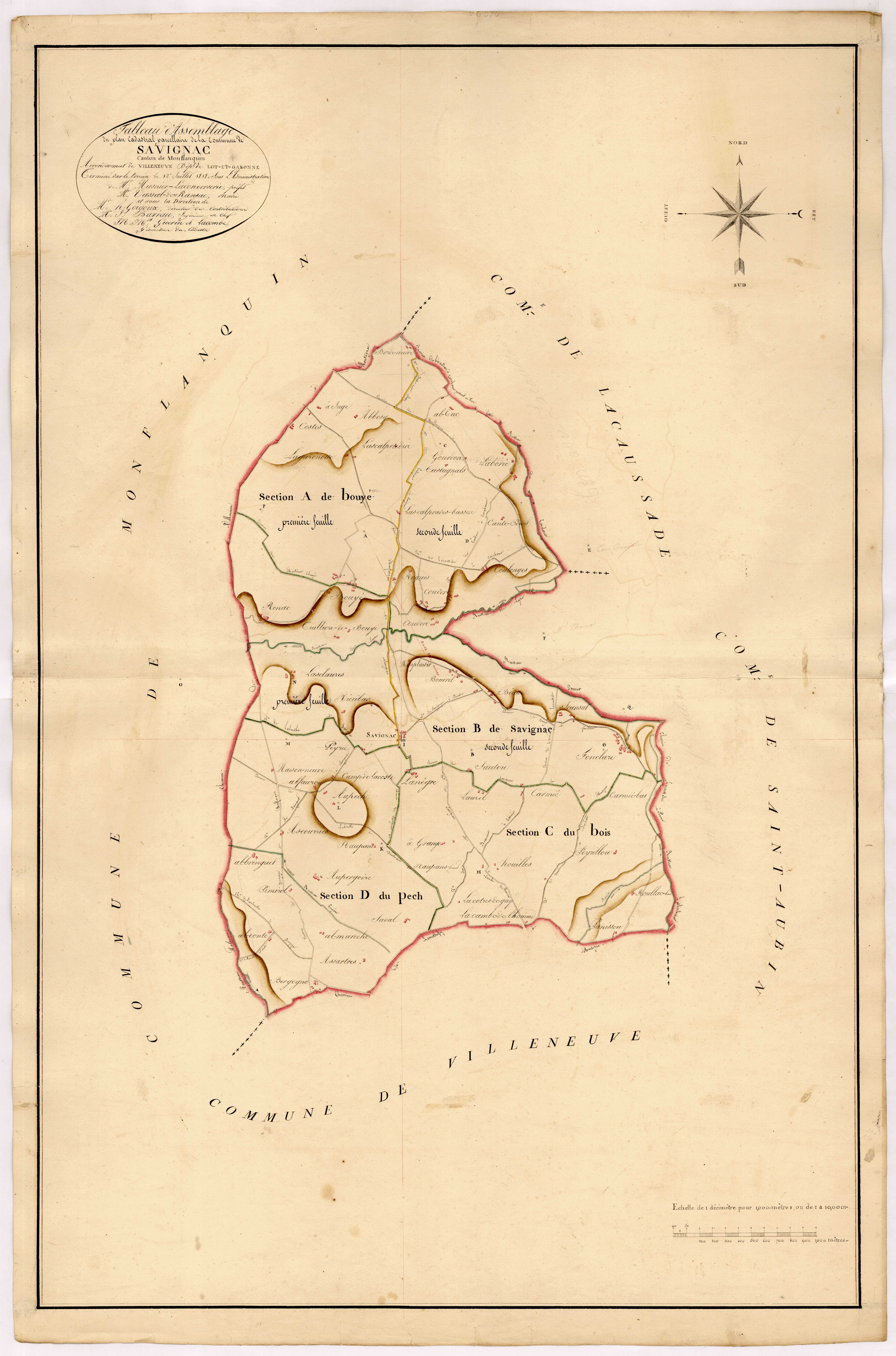 Plan napoléonien, atlas-TA, Savignac-sur-Leyze