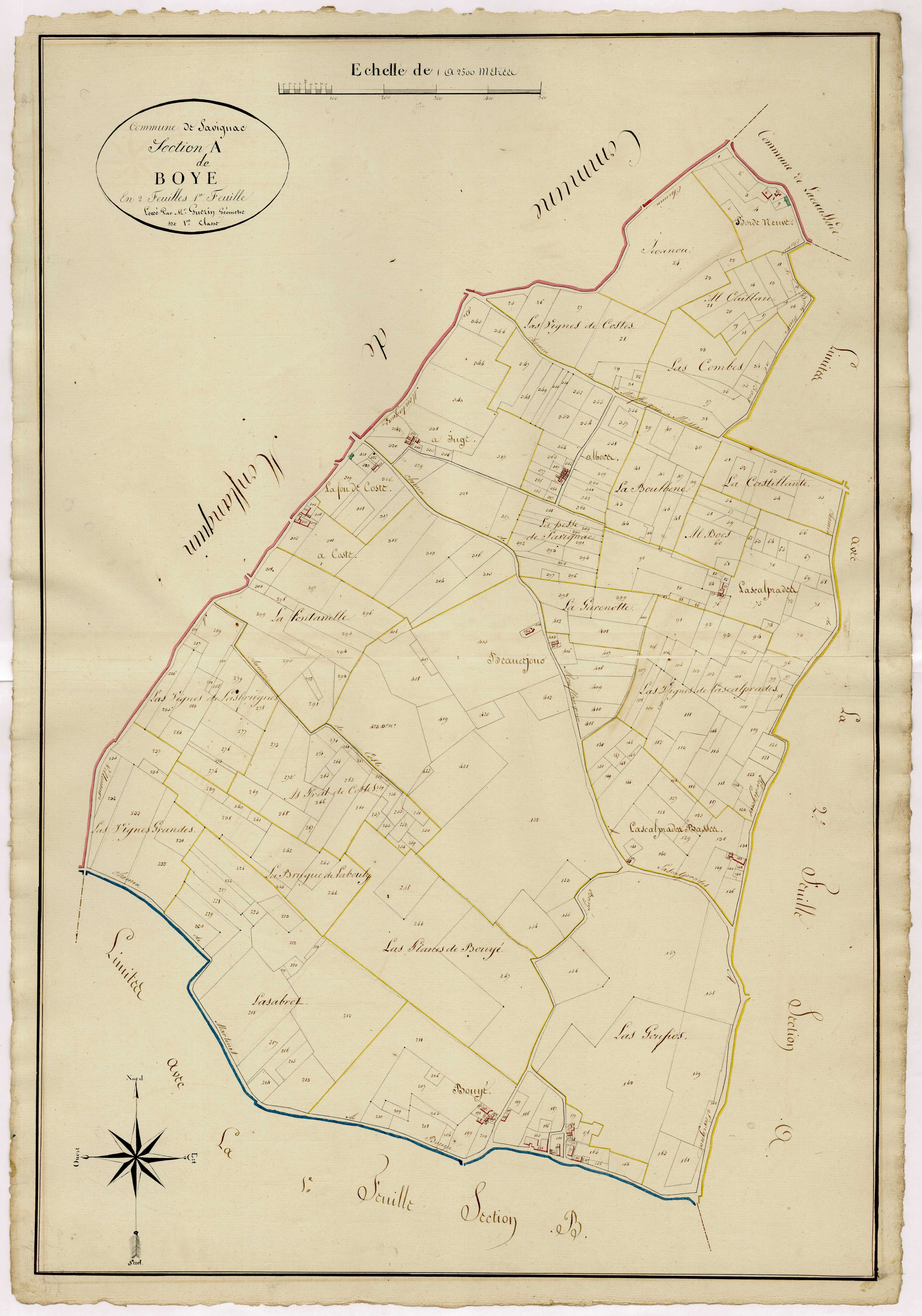 Plan napoléonien, atlas-A1 Boye, Savignac-sur-Leyze