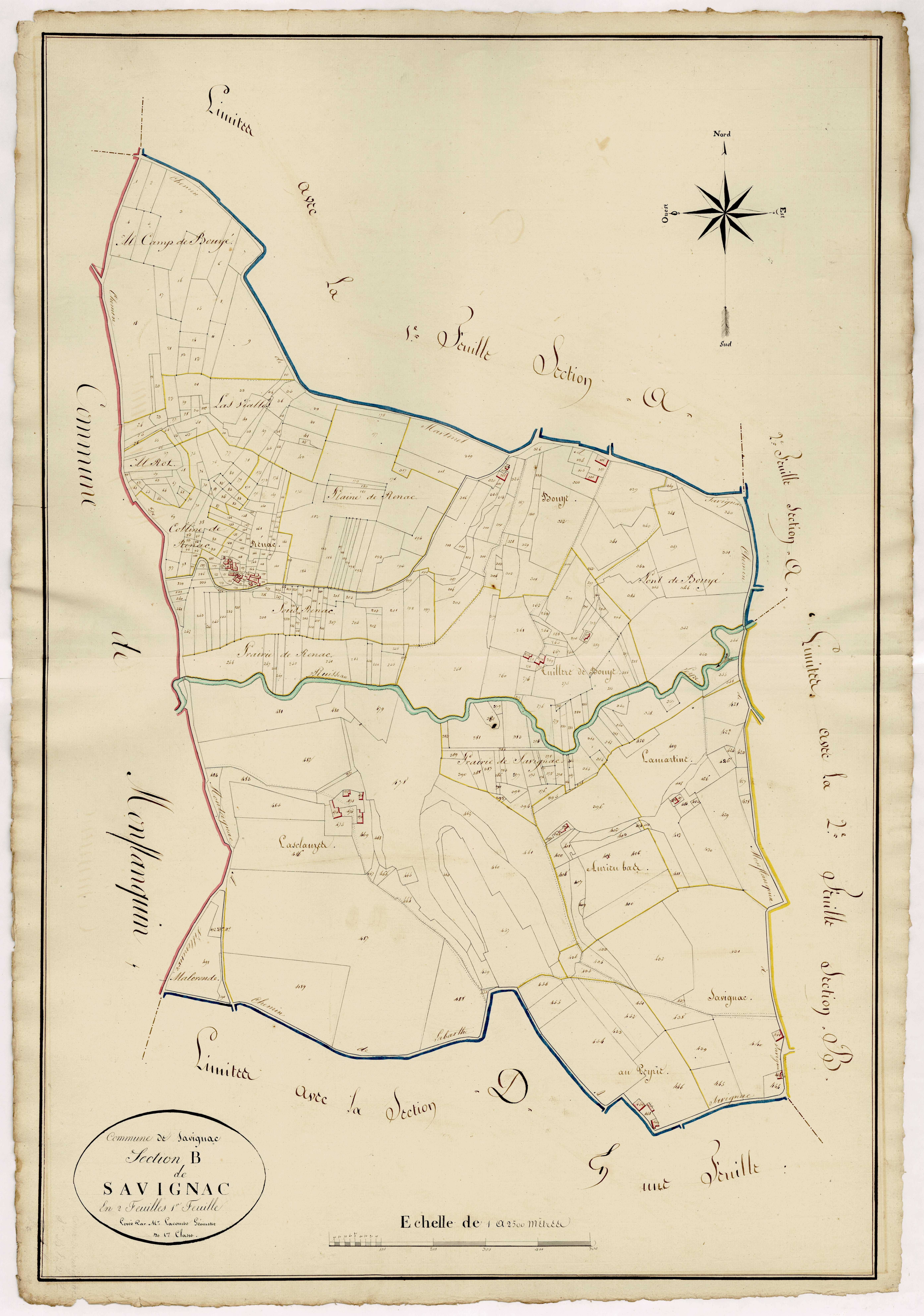 Plan napoléonien, atlas-B1 Savignac, Savignac-sur-Leyze