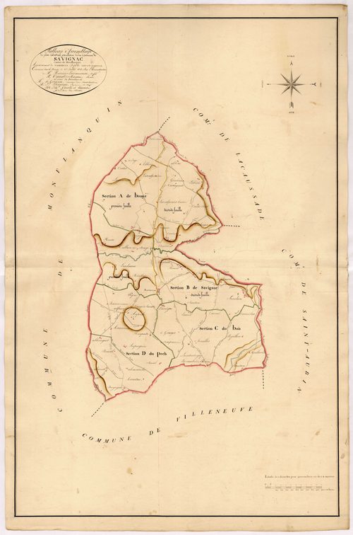 Plan napoléonien, atlas-TA, Savignac-sur-Leyze
