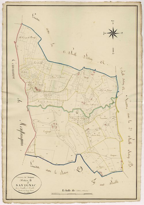Plan napoléonien, atlas-B1 Savignac, Savignac-sur-Leyze
