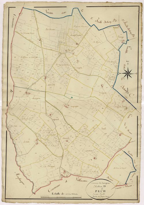 Plan napoléonien, atlas-D Pech, Savignac-sur-Leyze