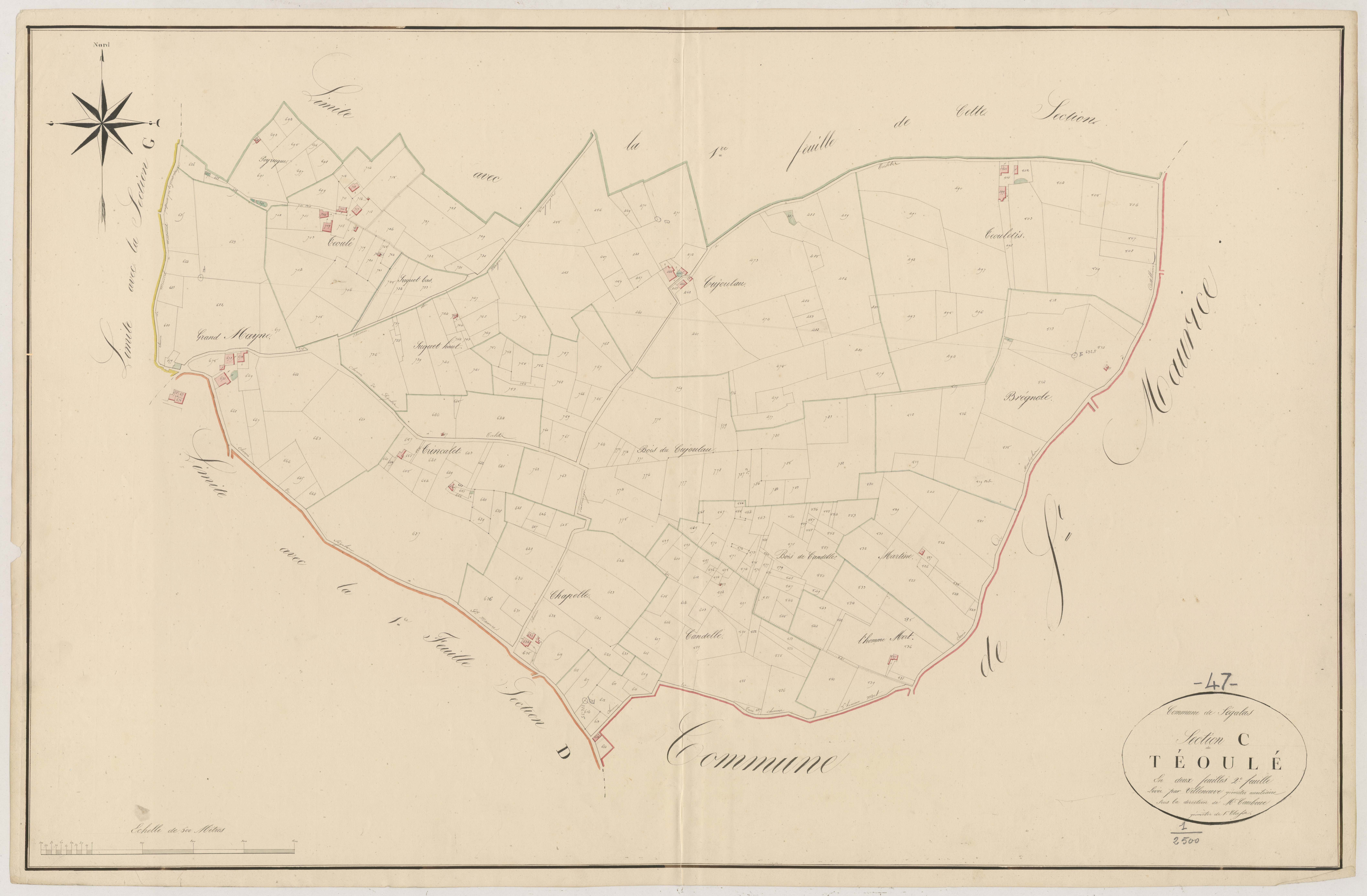 Plan napoléonien, atlas-C2 Téoulé, Ségalas