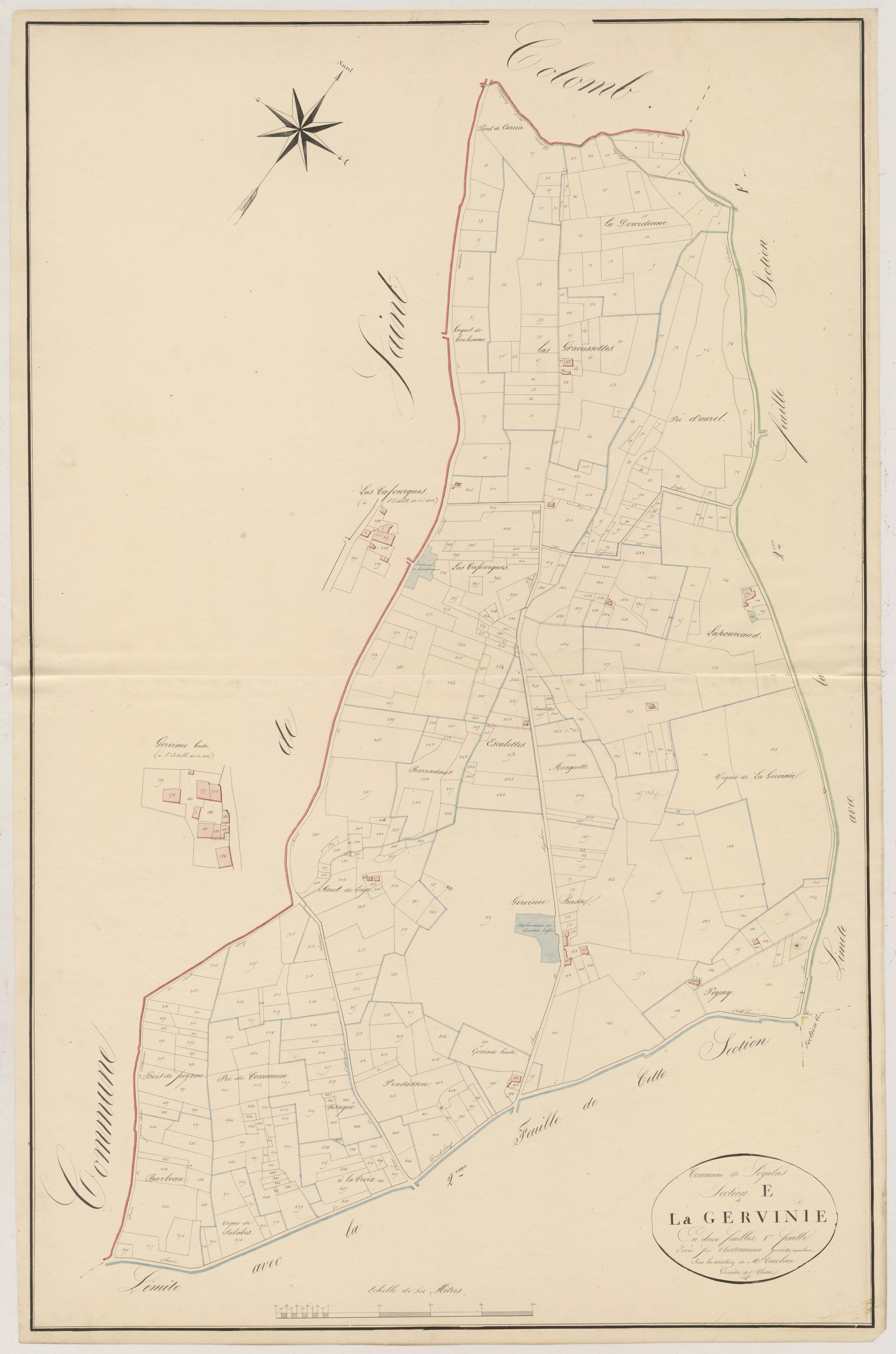 Plan napoléonien, atlas-E1 La Gervinie, Ségalas