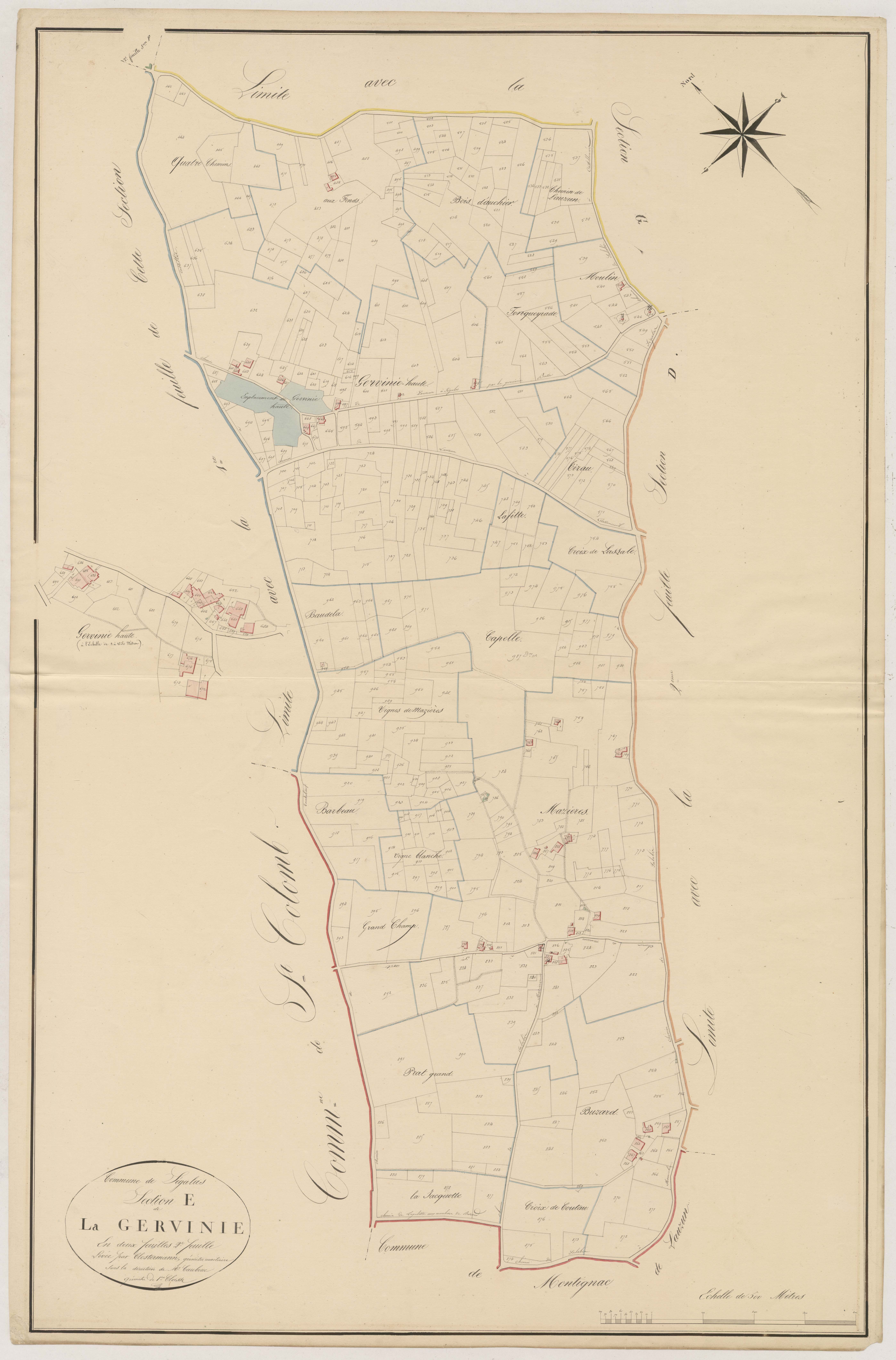 Plan napoléonien, atlas-E2 La Gervinie, Ségalas
