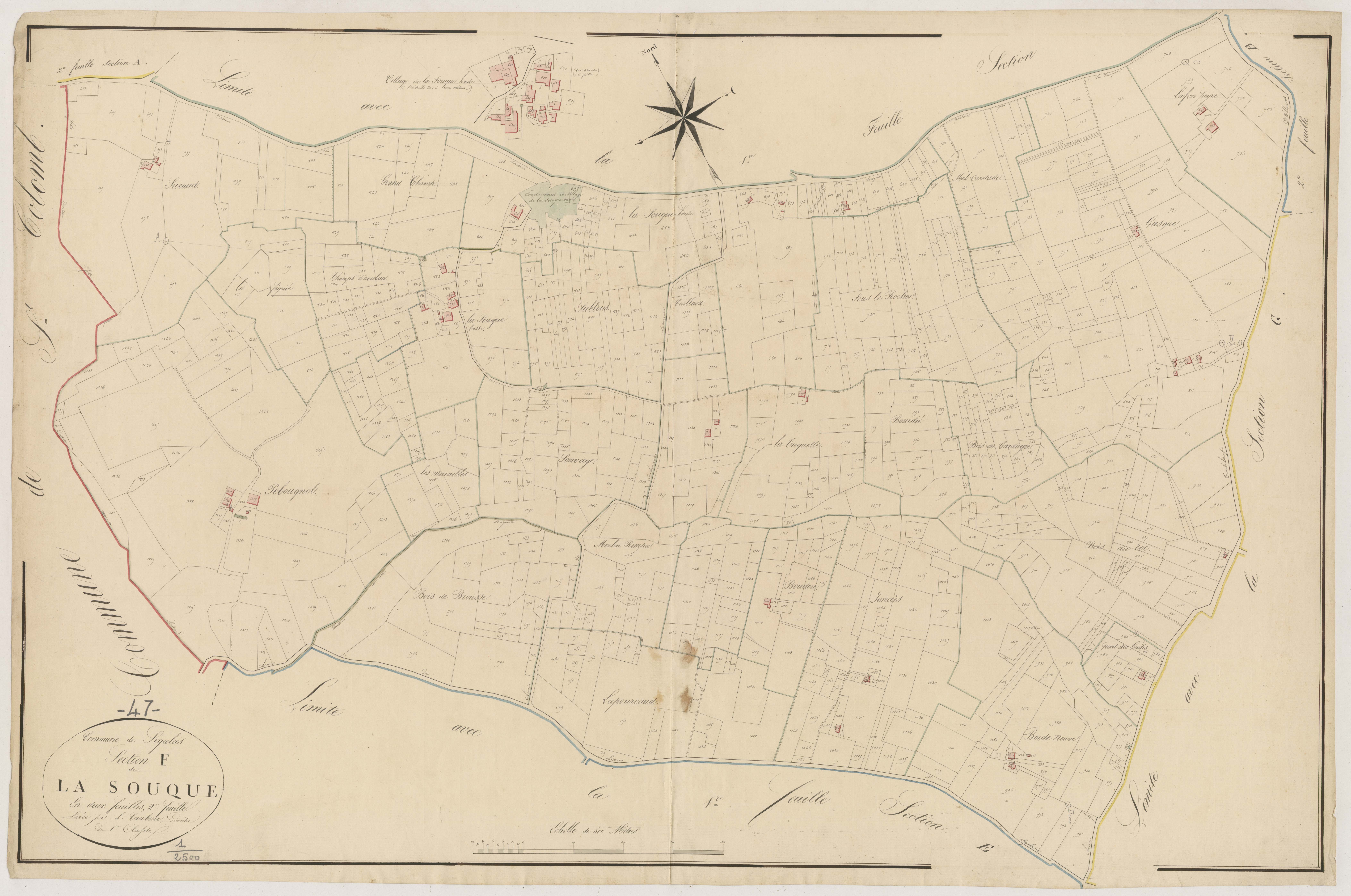 Plan napoléonien, atlas-F2 La Souque, Ségalas