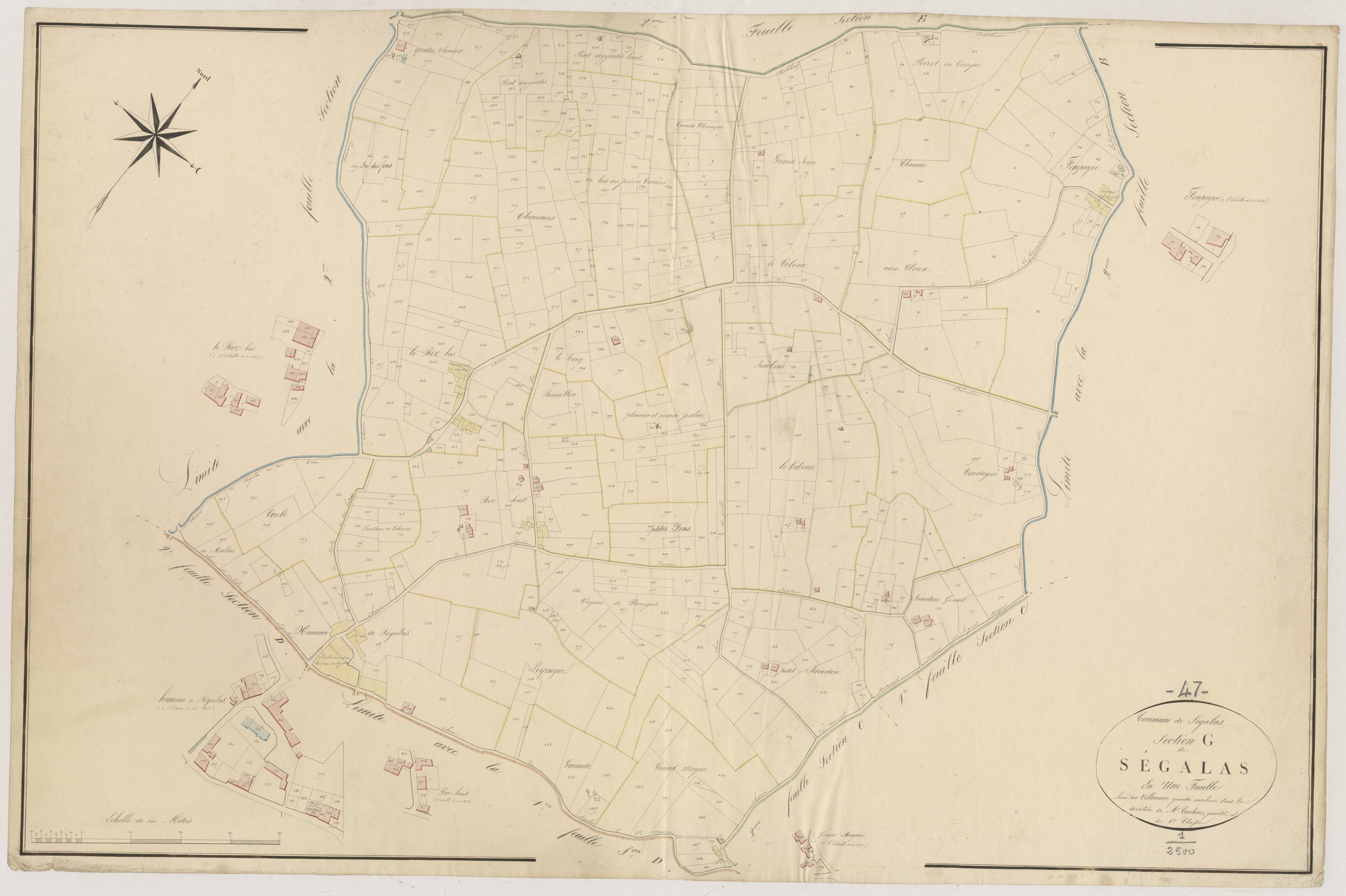 Plan napoléonien, atlas-Ségalas, Ségalas