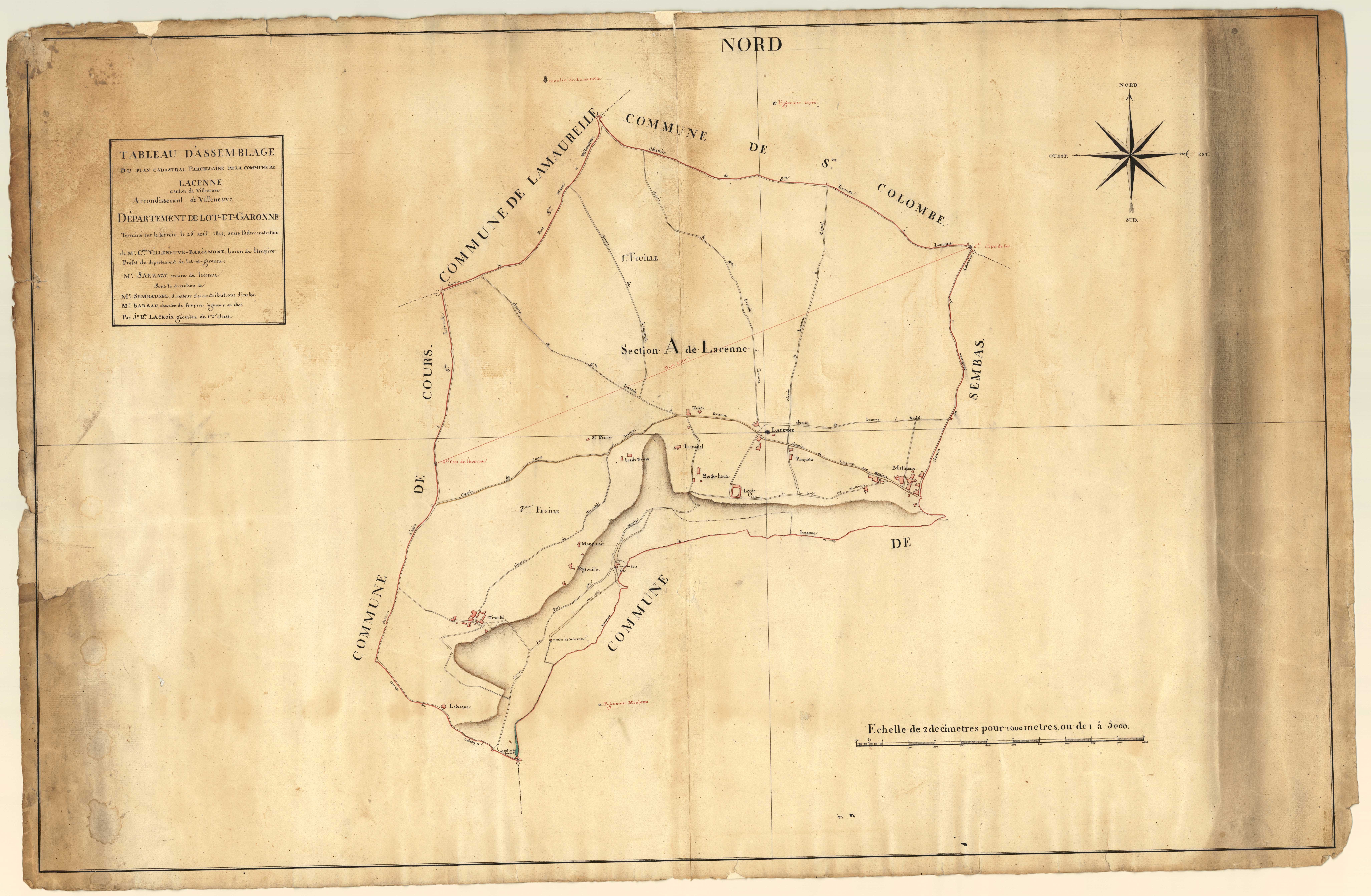 Plan primitif, atlas-TA, Lacenne (voir Sembas)