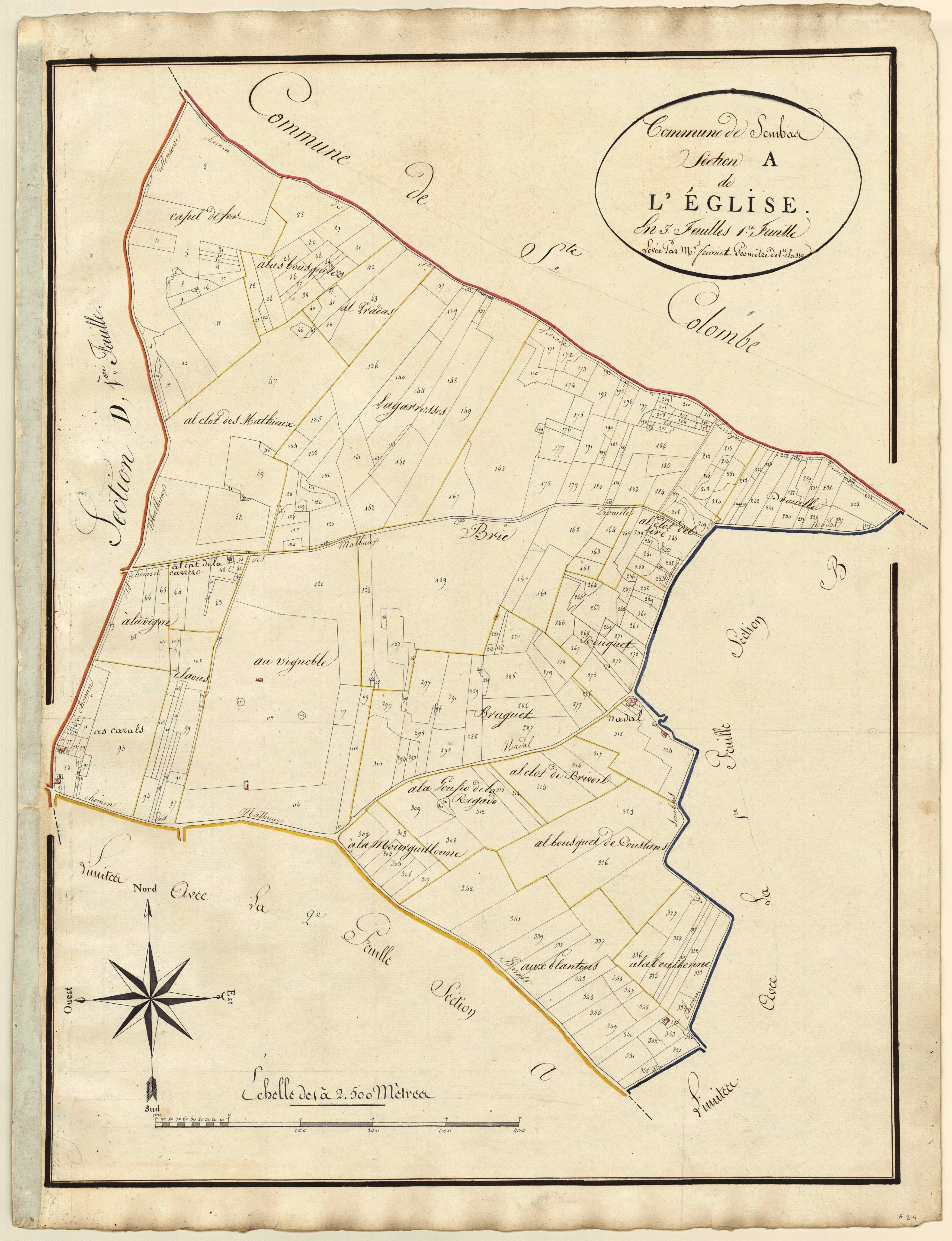 Plan primitif, atlas-A1 L’Eglise, Sembas