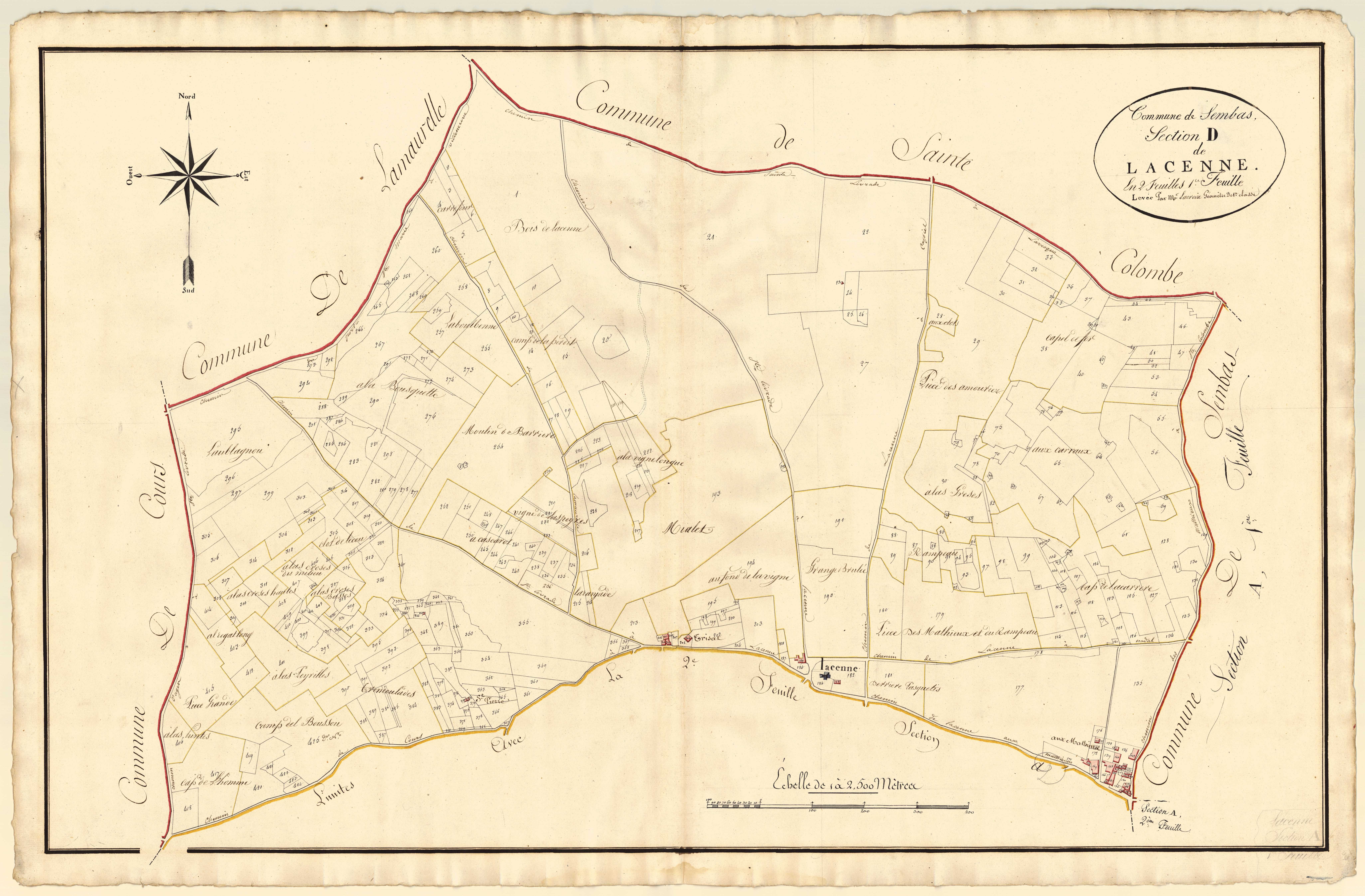 Plan primitif, atlas-D1 Lacenne, Sembas