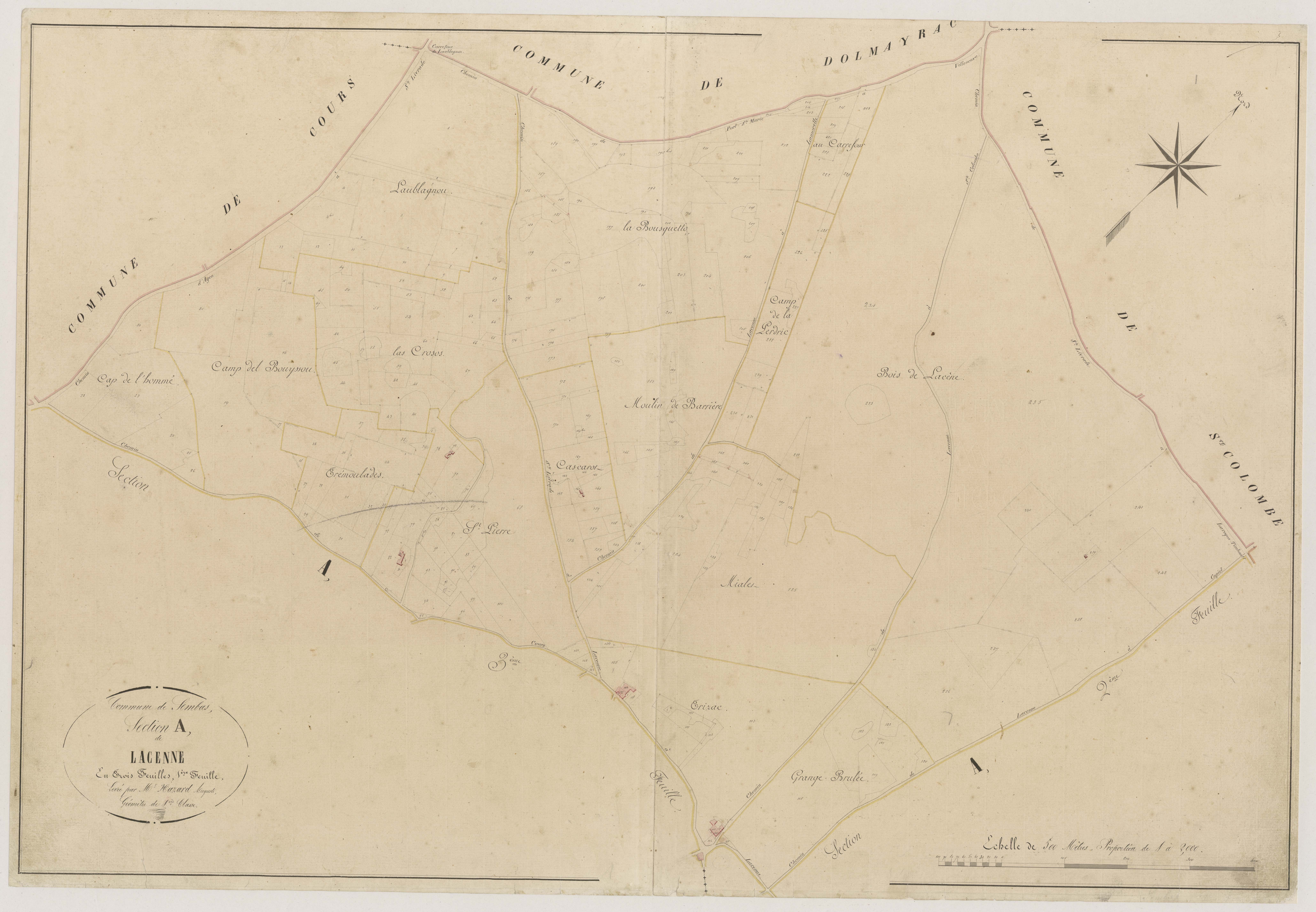 Plan napoléonien-A1 Lacenne, Sembas
