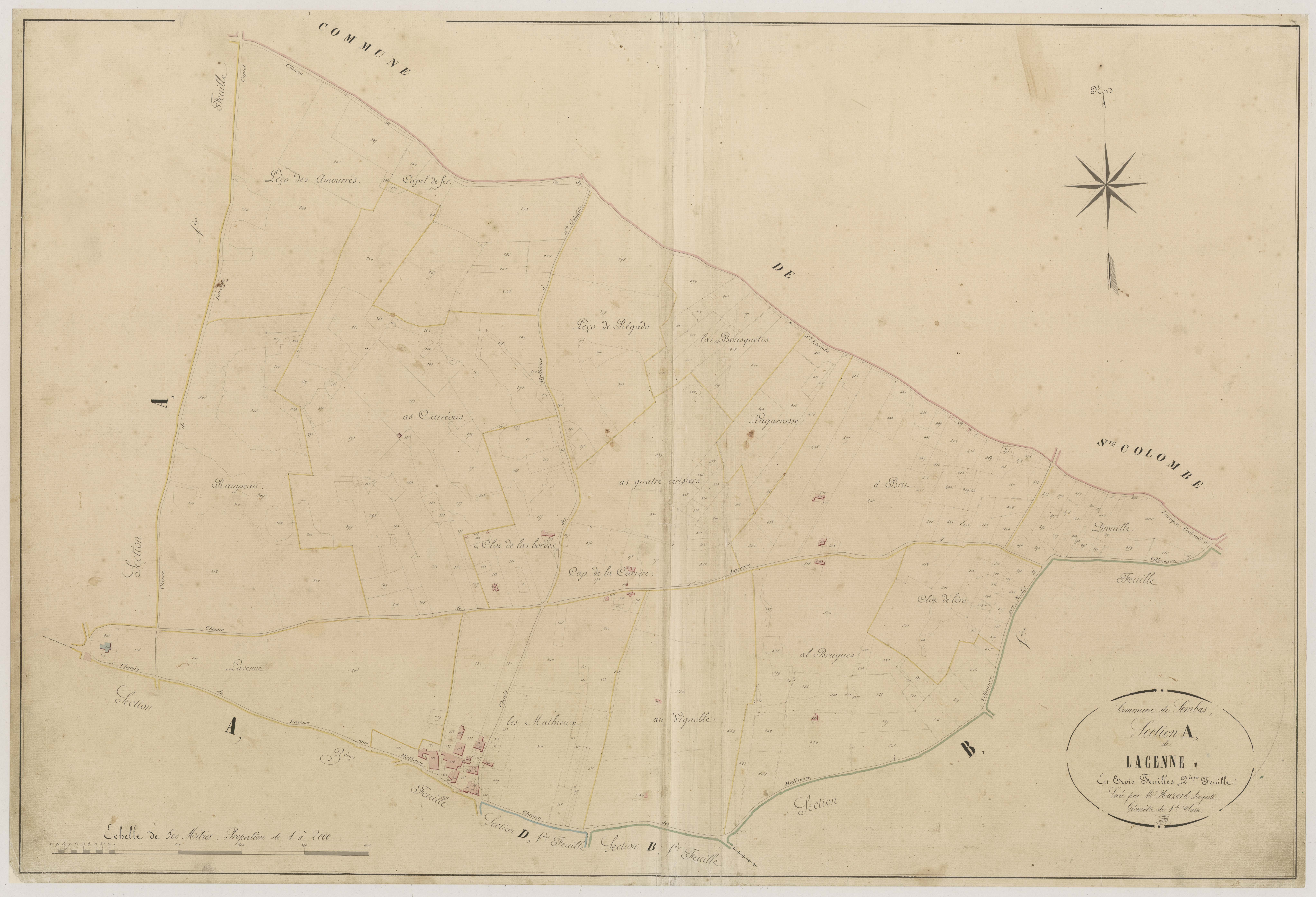 Plan napoléonien-A2 Lacenne, Sembas