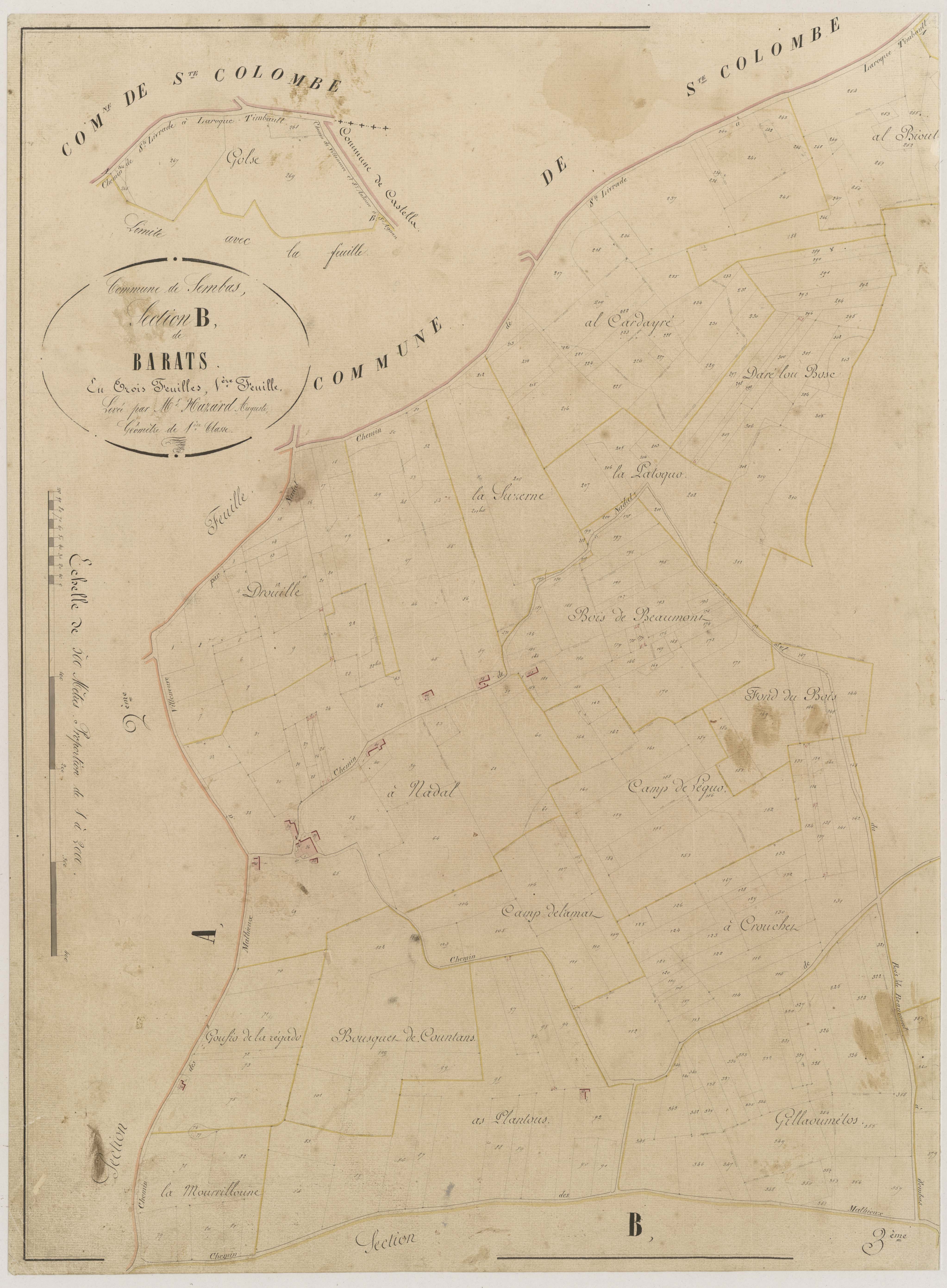 Plan napoléonien-B1 Barats, Sembas