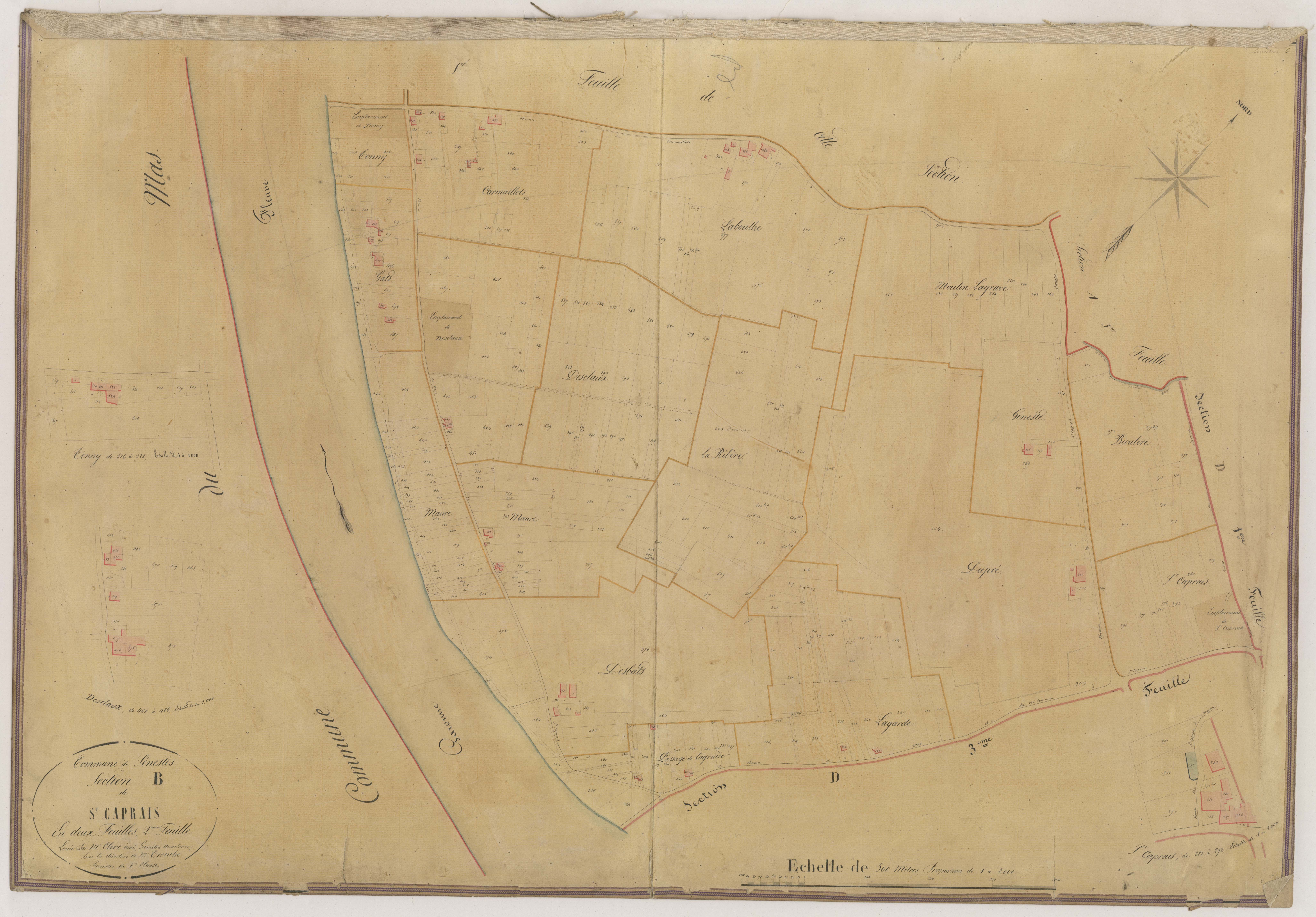 Plan napoléonien-B2 Saint-Caprais, Sénestis