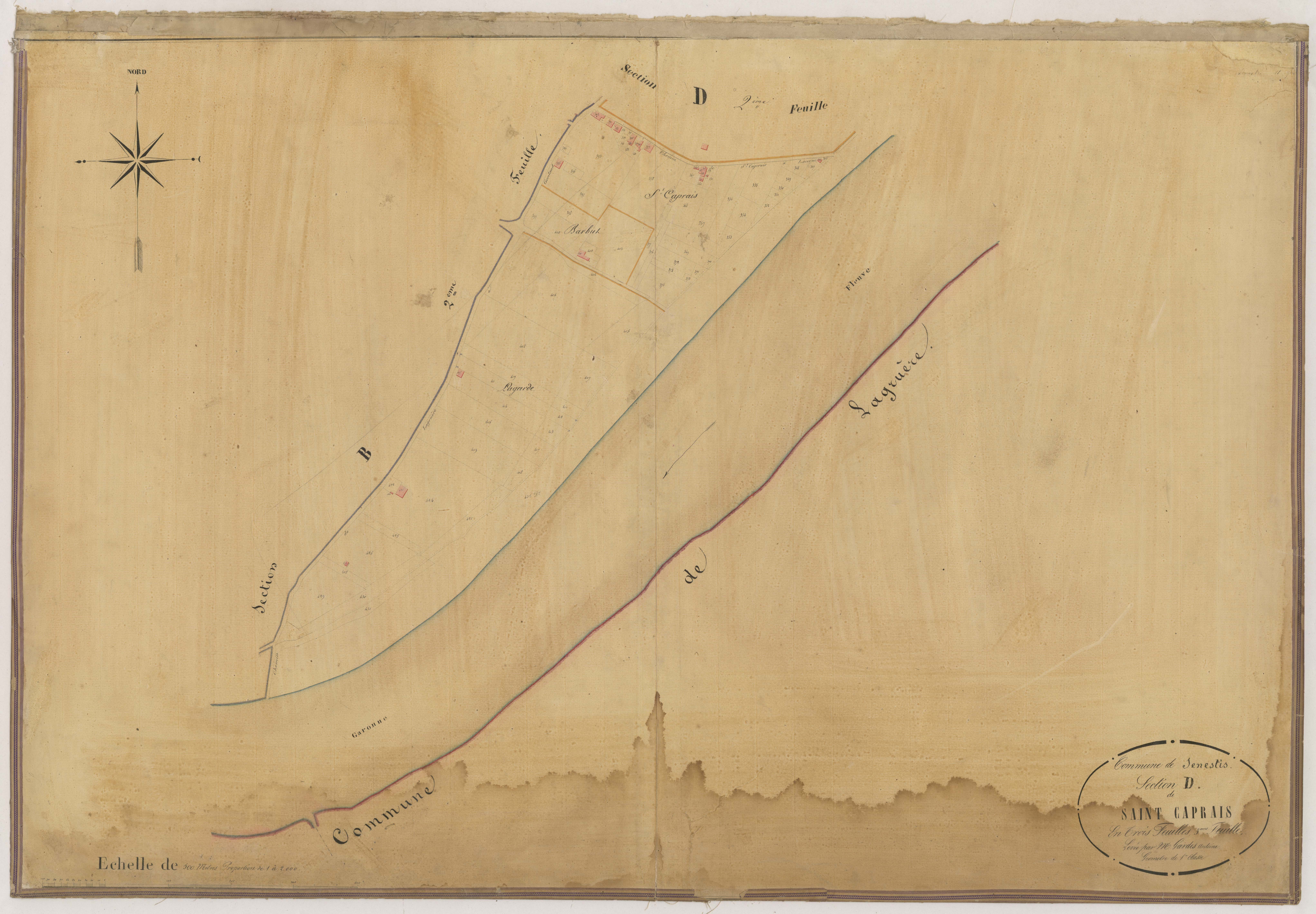 Plan napoléonien-D3 Saint-Caprais (sic), Sénestis