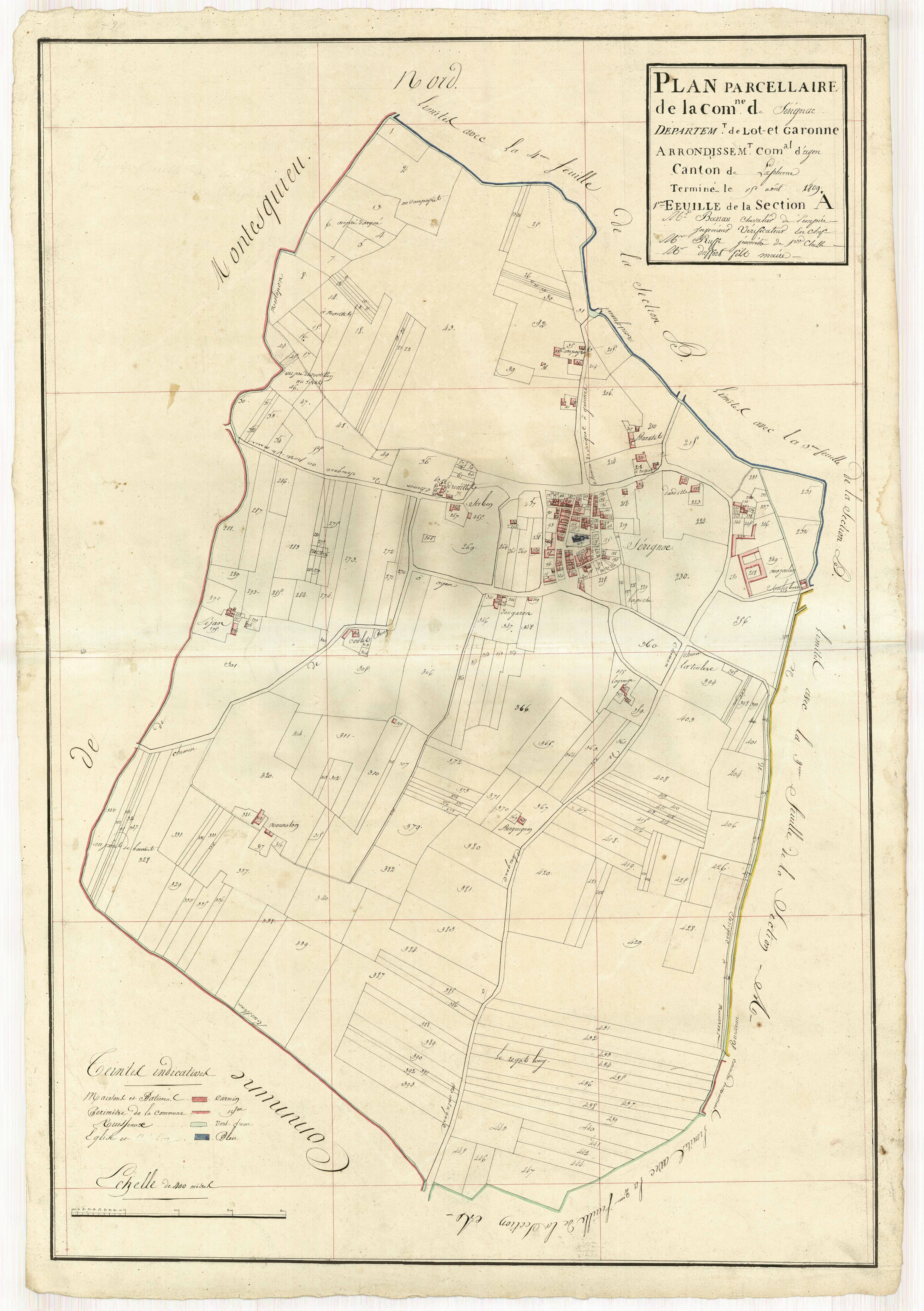 Plan primitif, atlas-A1, Sérignac-sur-Garonne
