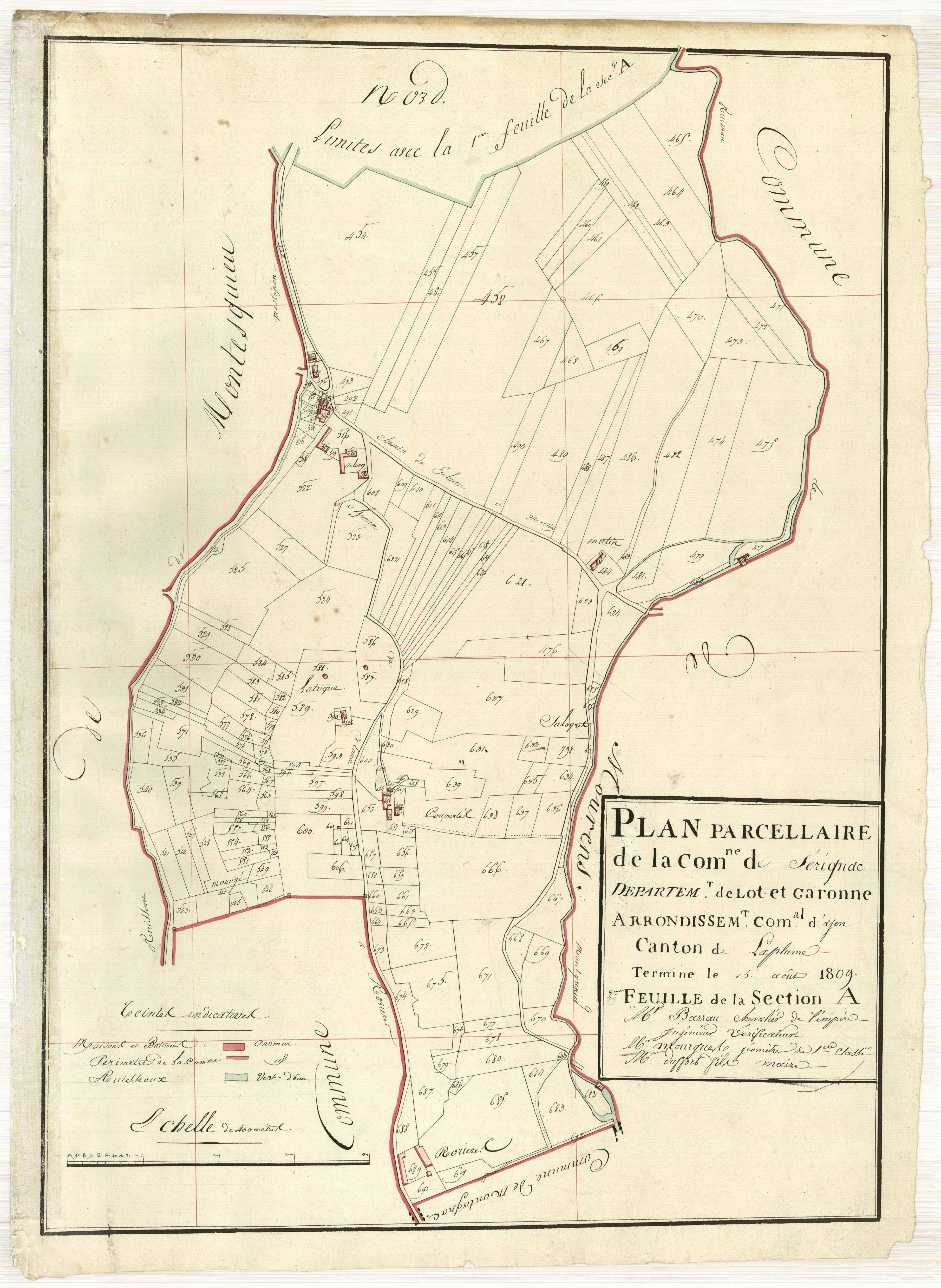 Plan primitif, atlas-A2, Sérignac-sur-Garonne