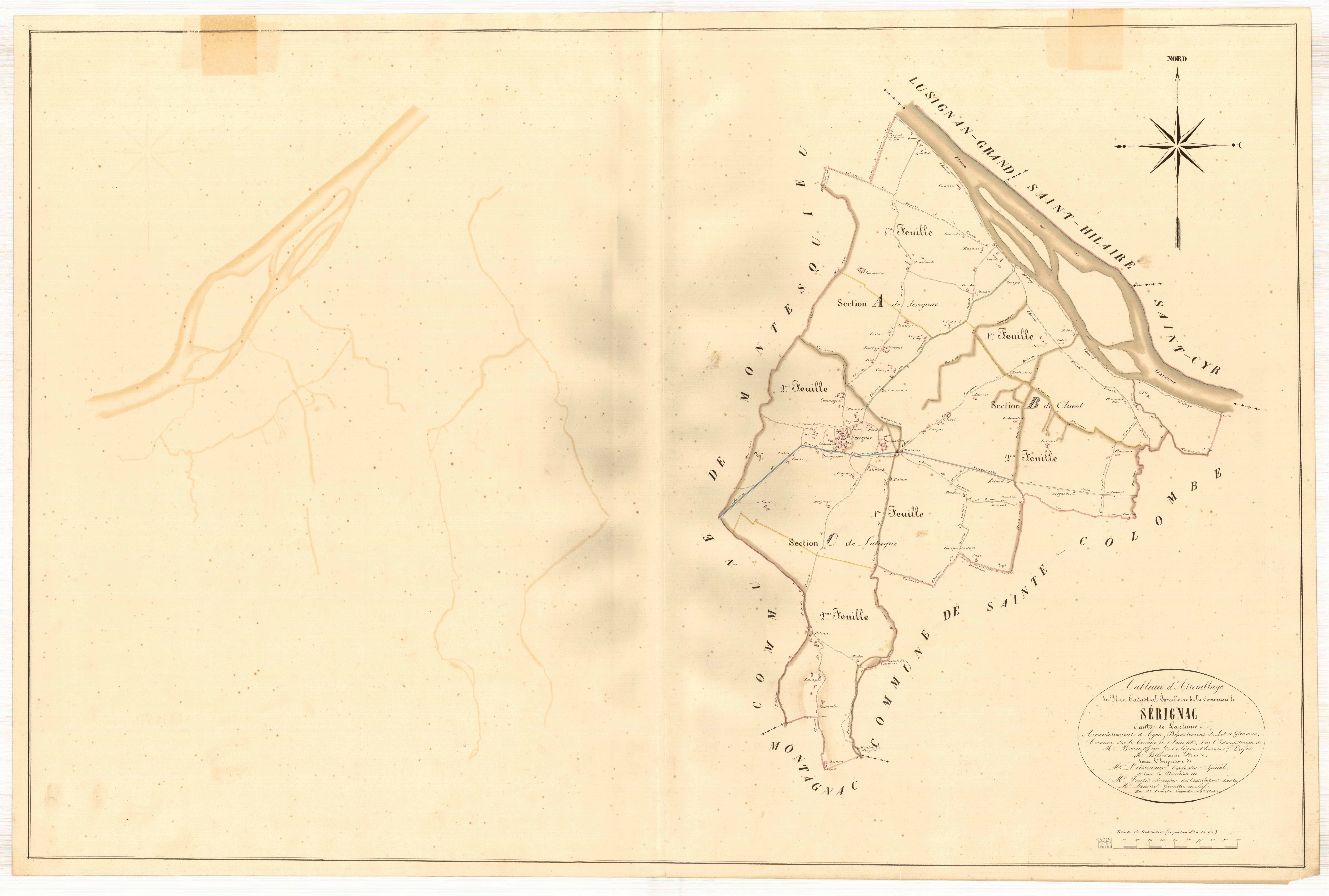 Plan napoléonien, atlas-TA, Sérignac-sur-Garonne